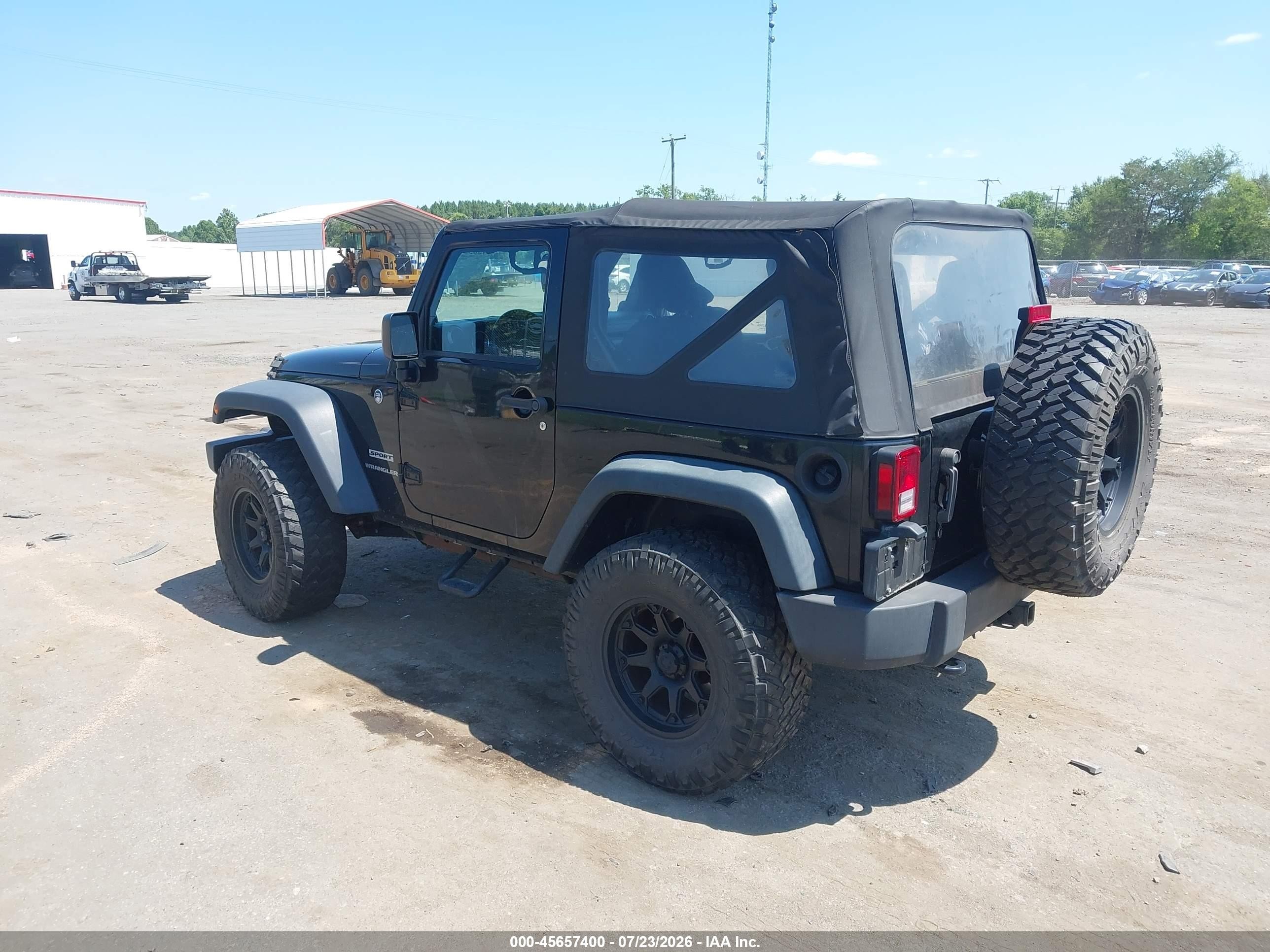 2014 Jeep Wrangler Sport Черный vin: 1C4AJWAG0EL317699