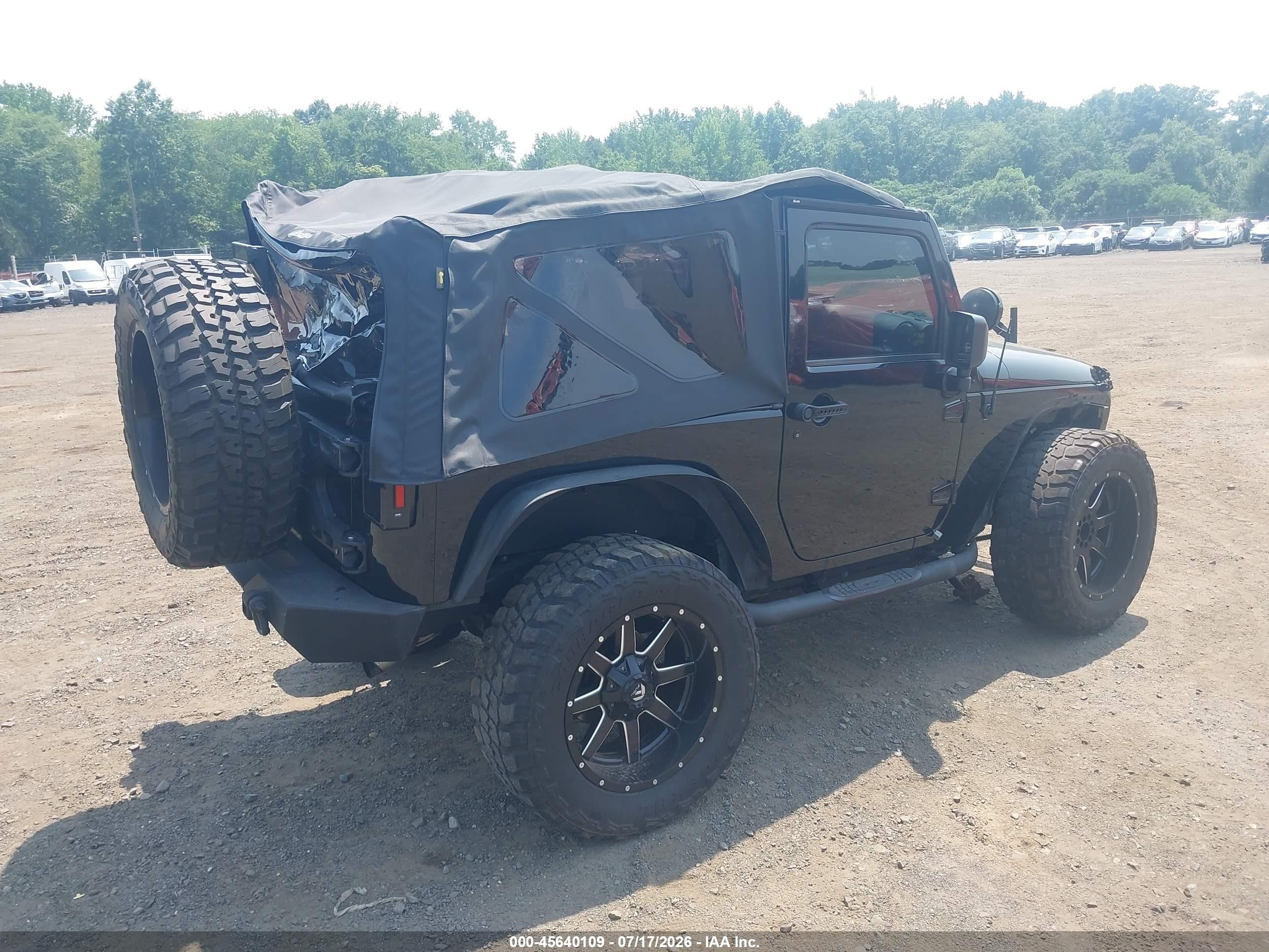 2015 Jeep Wrangler Sport Черный vin: 1C4AJWAG0FL681834