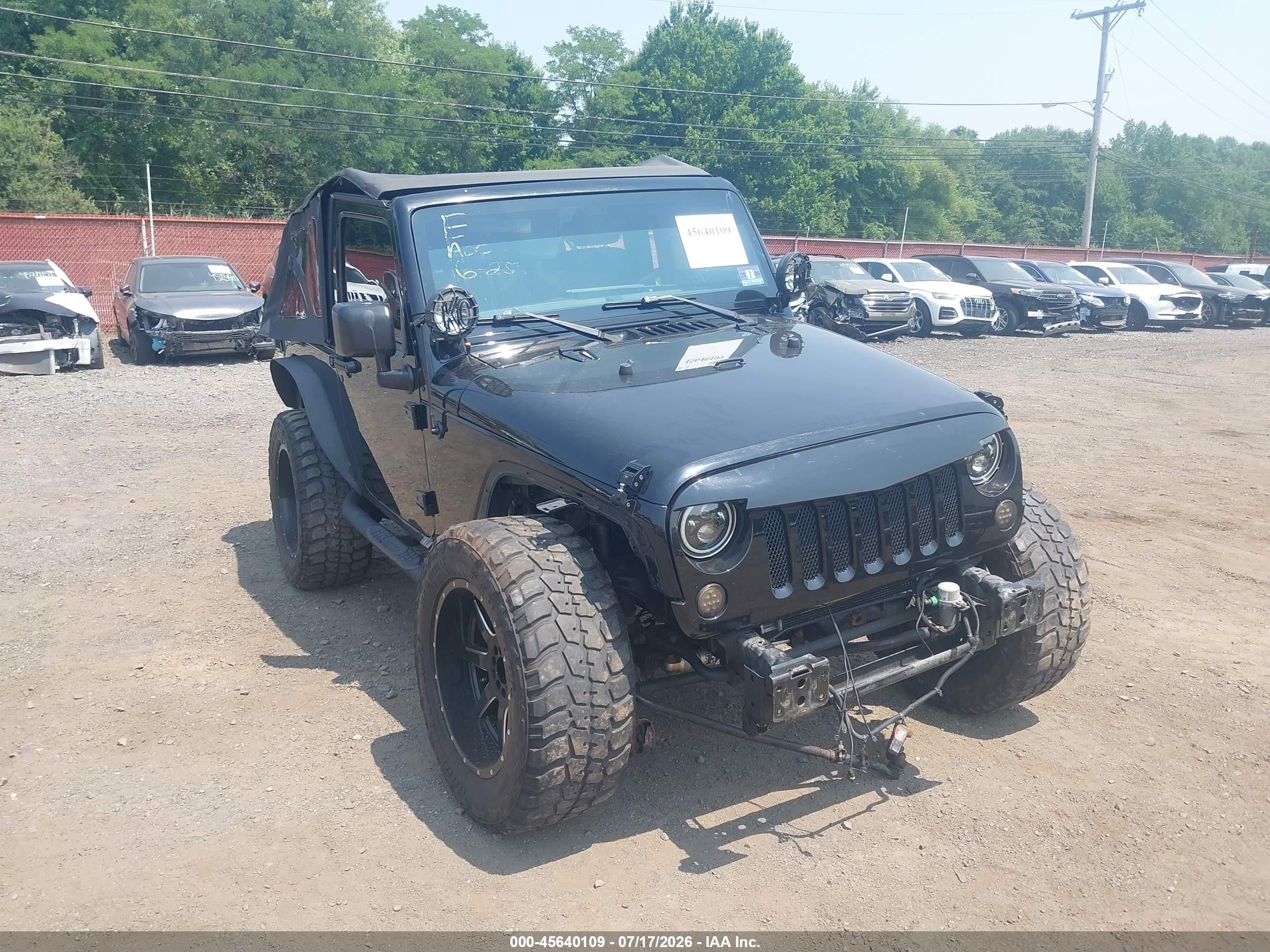 2015 Jeep Wrangler Sport Черный vin: 1C4AJWAG0FL681834