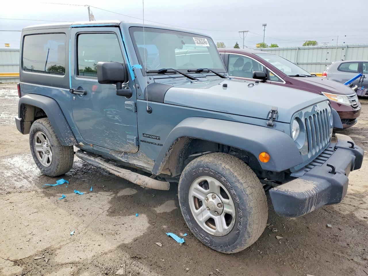 2015 Jeep Wrangler Sport Gray vin: 1C4AJWAG0FL721135