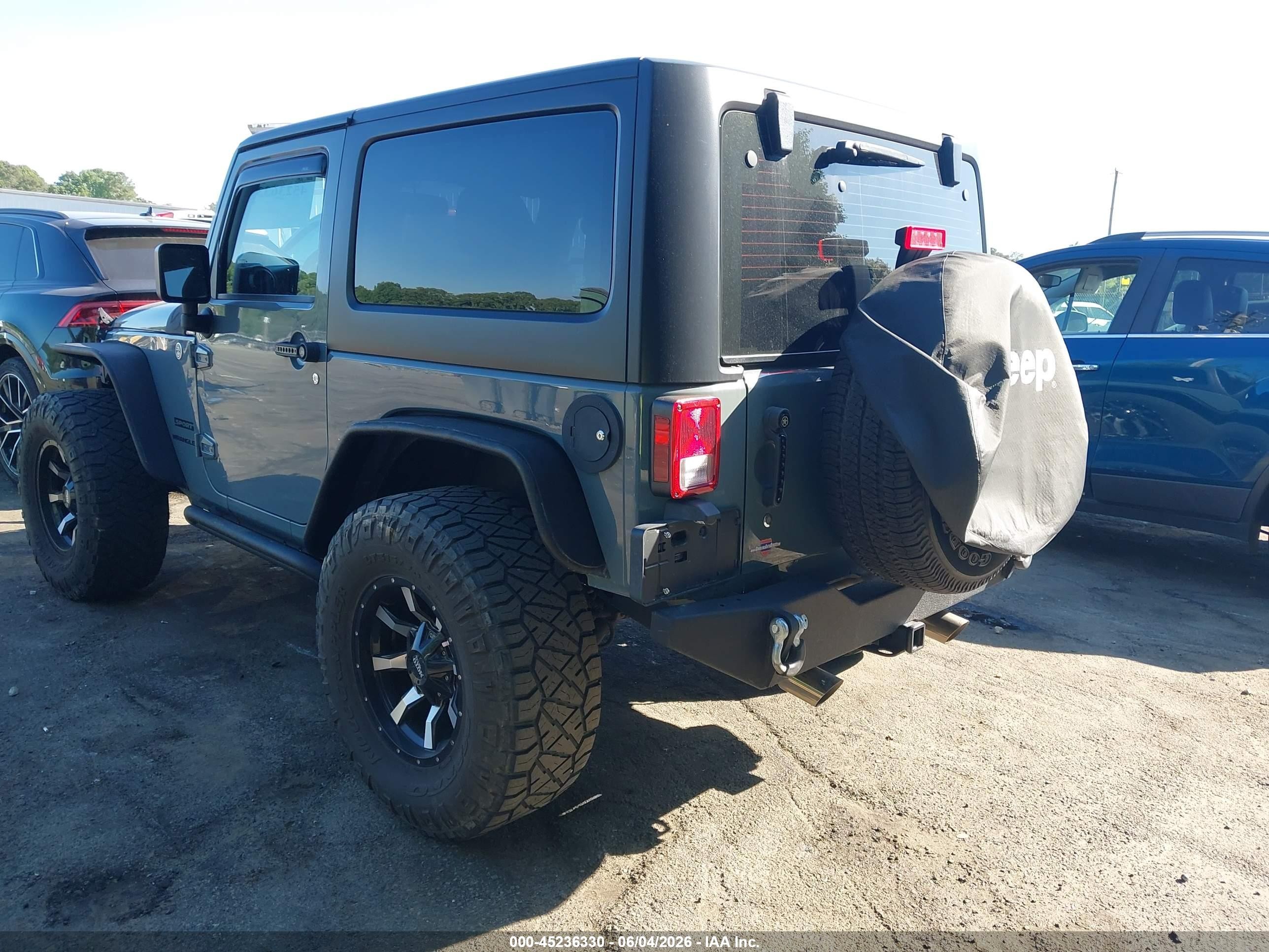 2015 Jeep Wrangler Sport Gray vin: 1C4AJWAG0FL773705