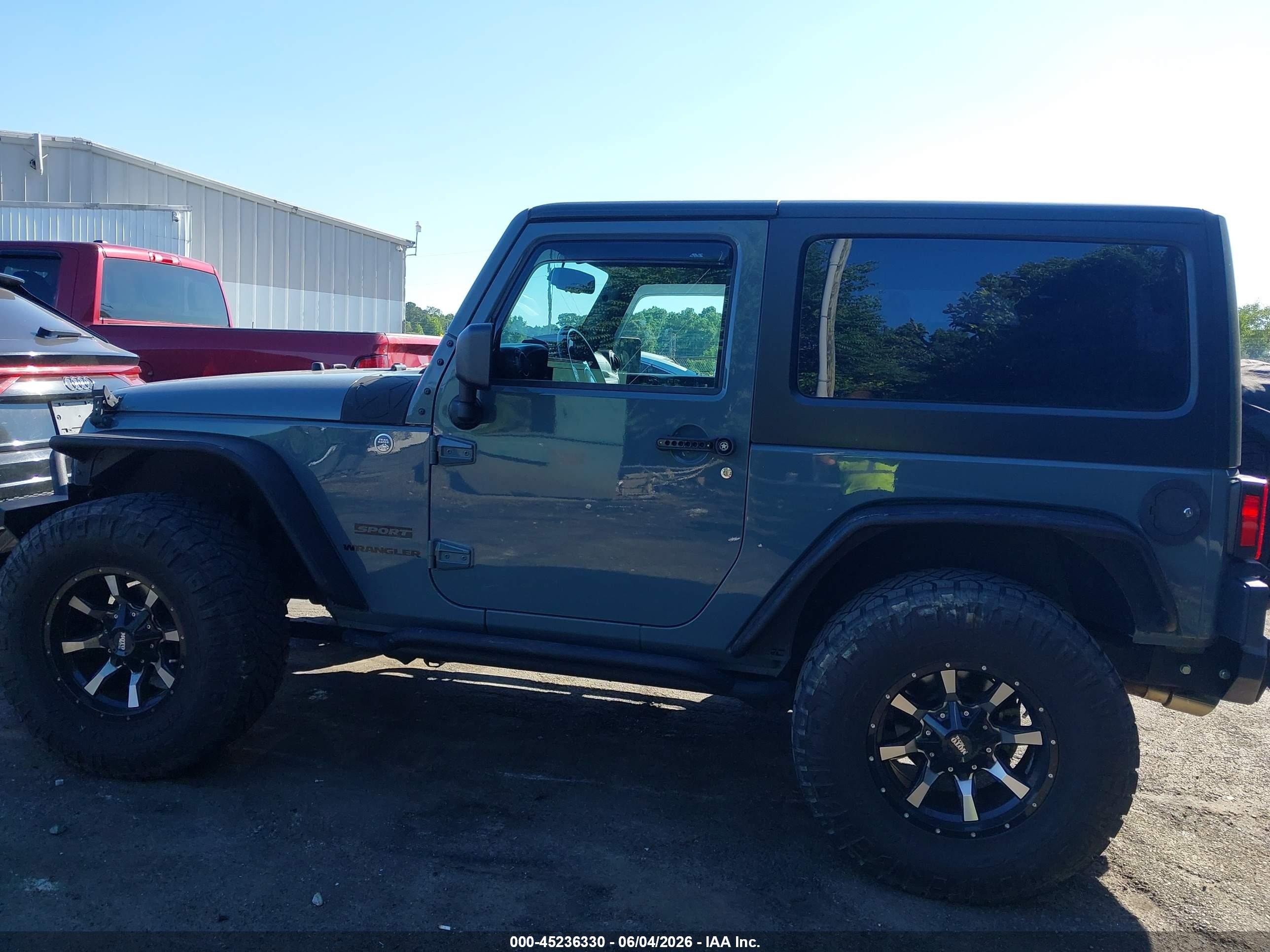 2015 Jeep Wrangler Sport Gray vin: 1C4AJWAG0FL773705