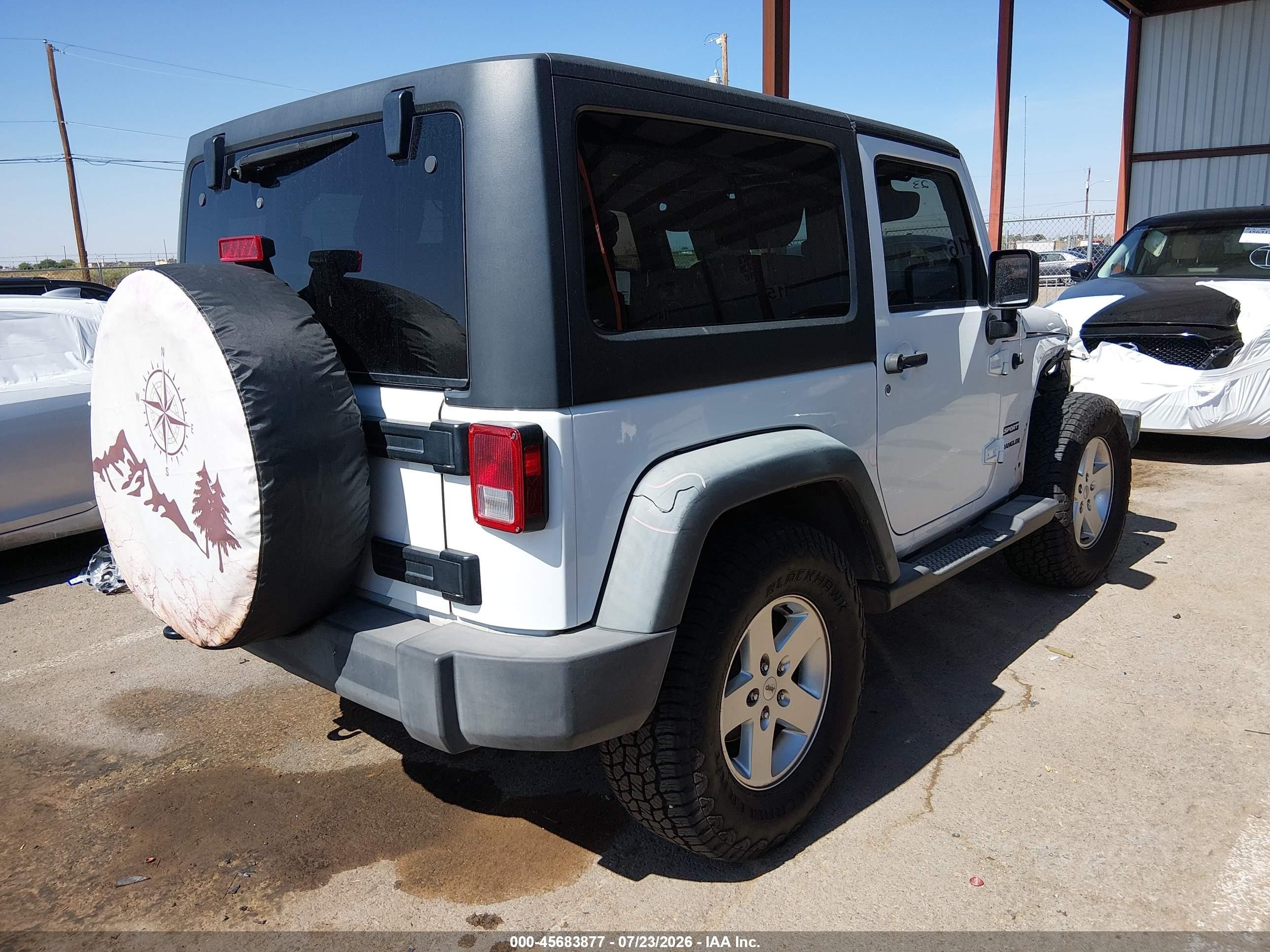2012 Jeep Wrangler Sport White vin: 1C4AJWAG1CL235025