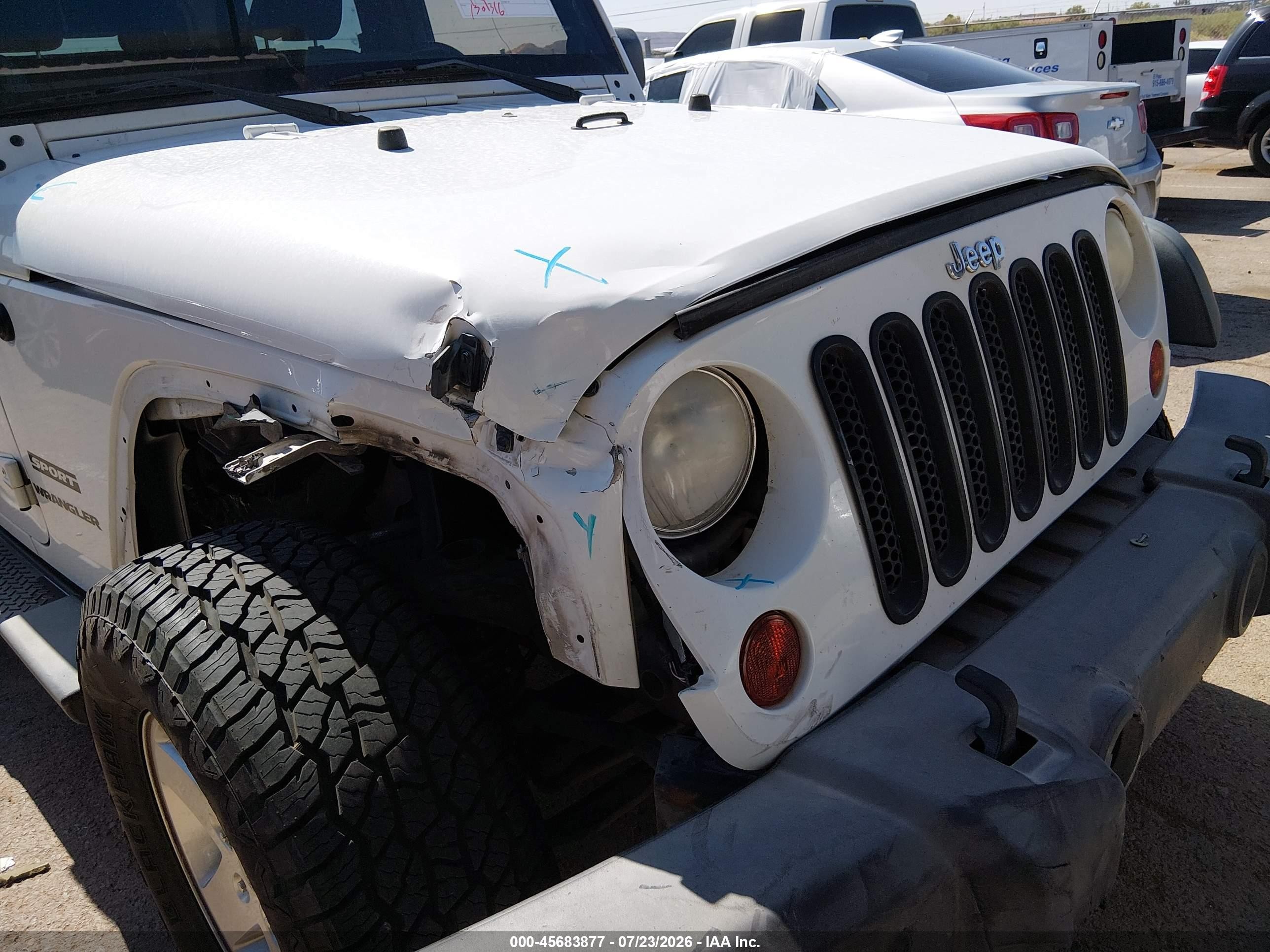 2012 Jeep Wrangler Sport White vin: 1C4AJWAG1CL235025