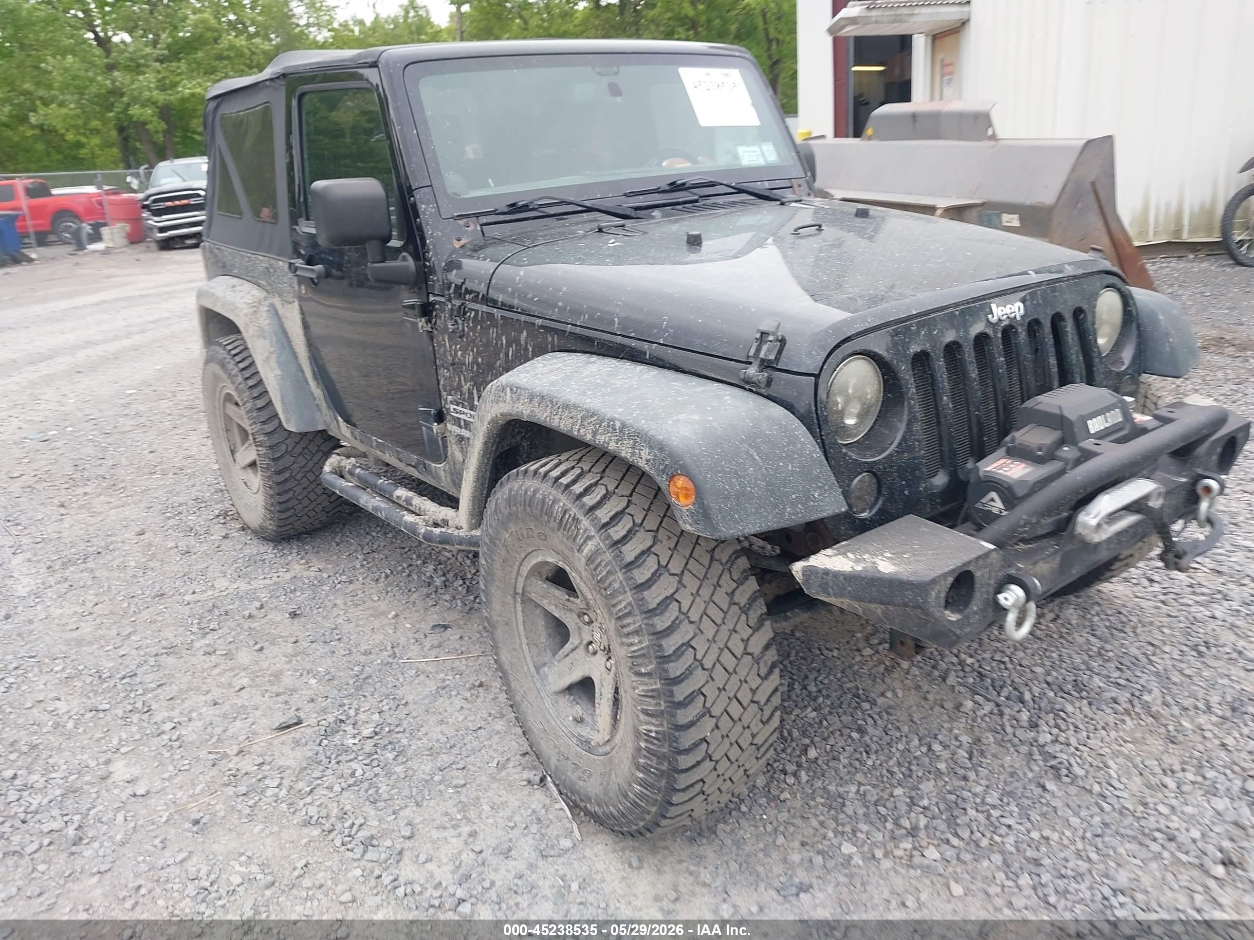 2013 Jeep Wrangler Sport Black vin: 1C4AJWAG1DL504545