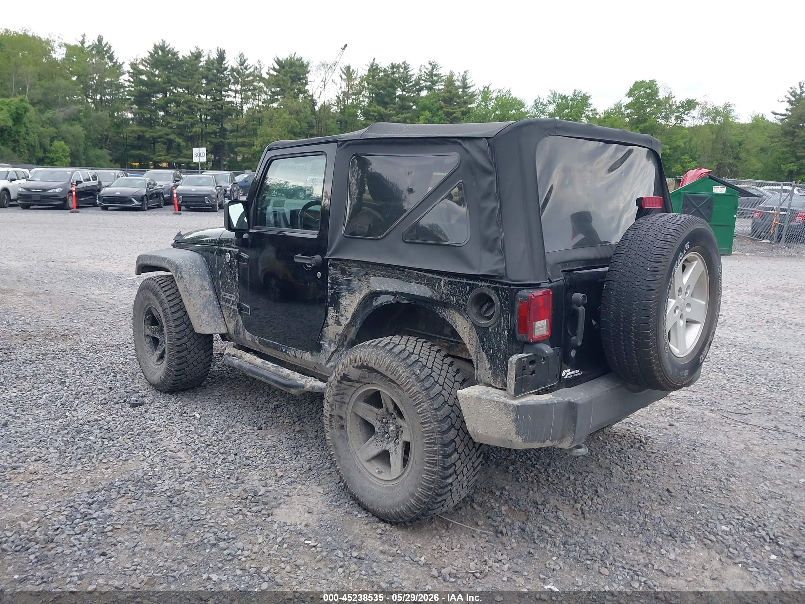 2013 Jeep Wrangler Sport Black vin: 1C4AJWAG1DL504545