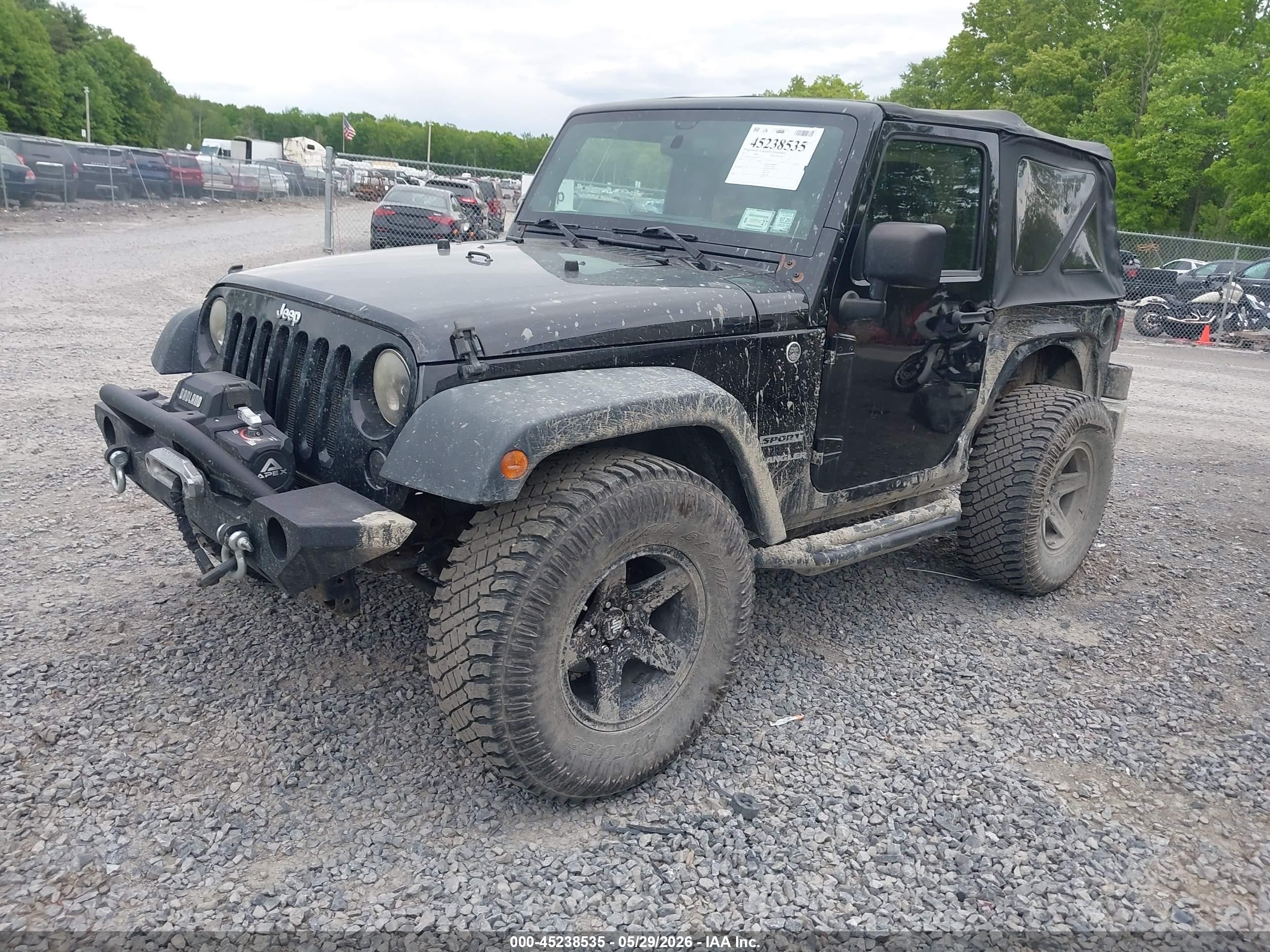 2013 Jeep Wrangler Sport Black vin: 1C4AJWAG1DL504545
