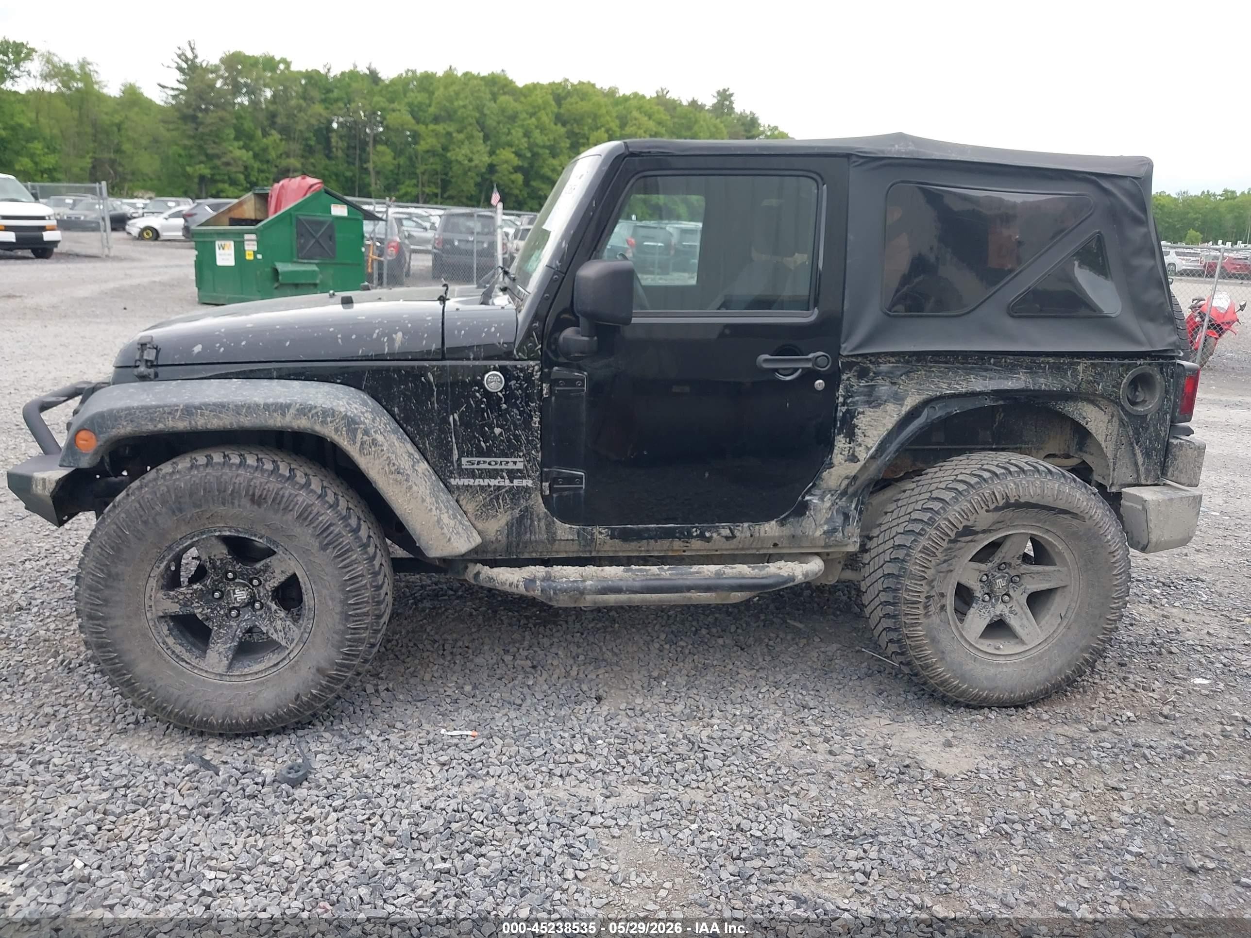 2013 Jeep Wrangler Sport Black vin: 1C4AJWAG1DL504545