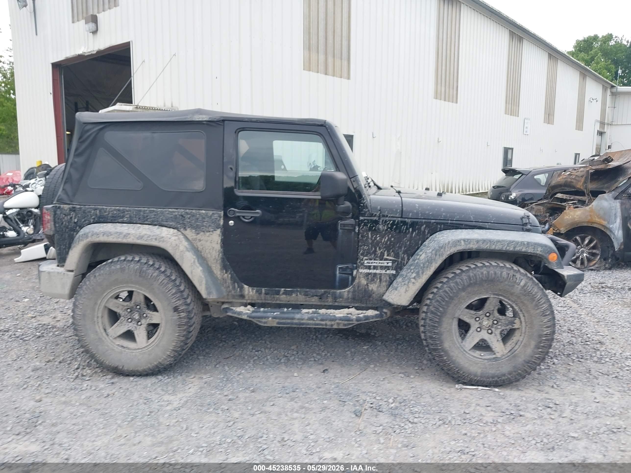 2013 Jeep Wrangler Sport Black vin: 1C4AJWAG1DL504545