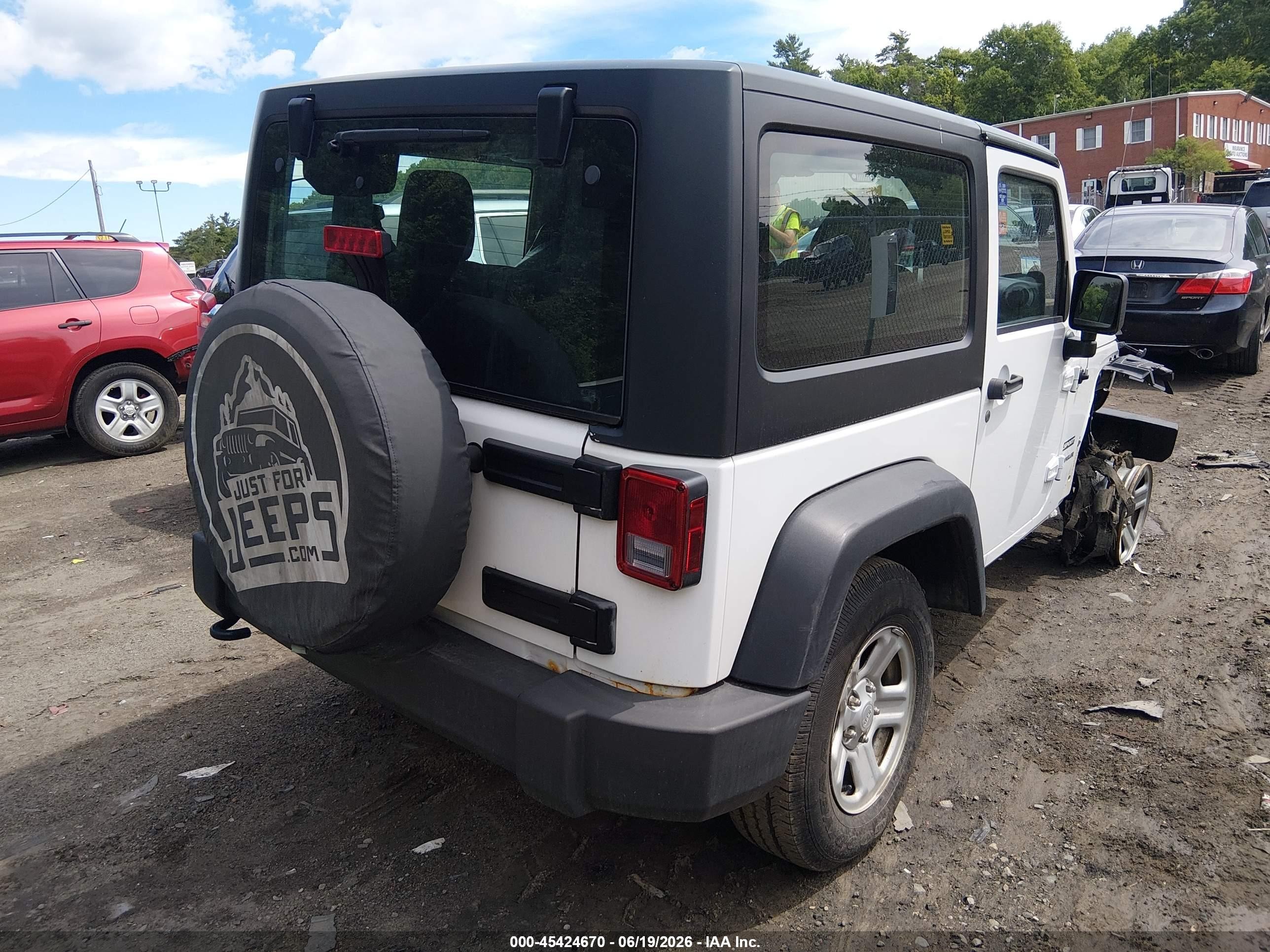 2013 Jeep Wrangler Sport White vin: 1C4AJWAG1DL516145