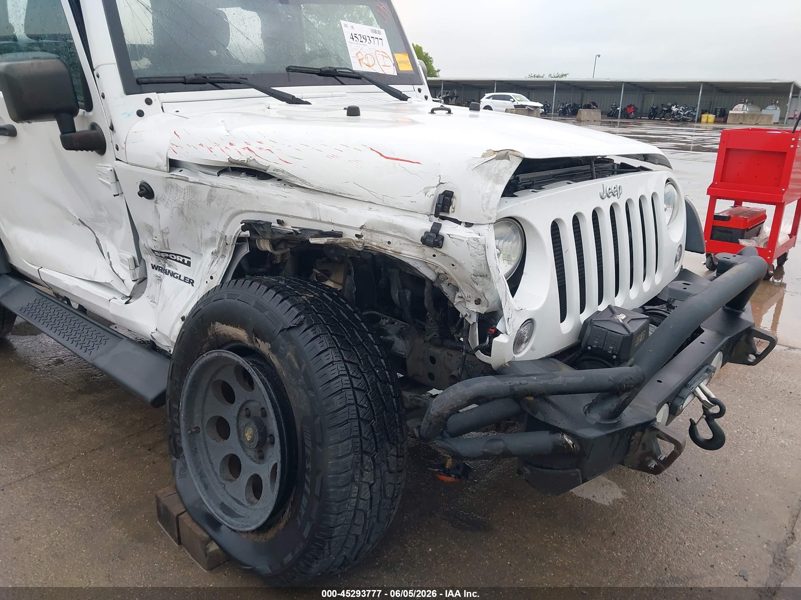 2015 Jeep Wrangler Sport White vin: 1C4AJWAG1FL583122