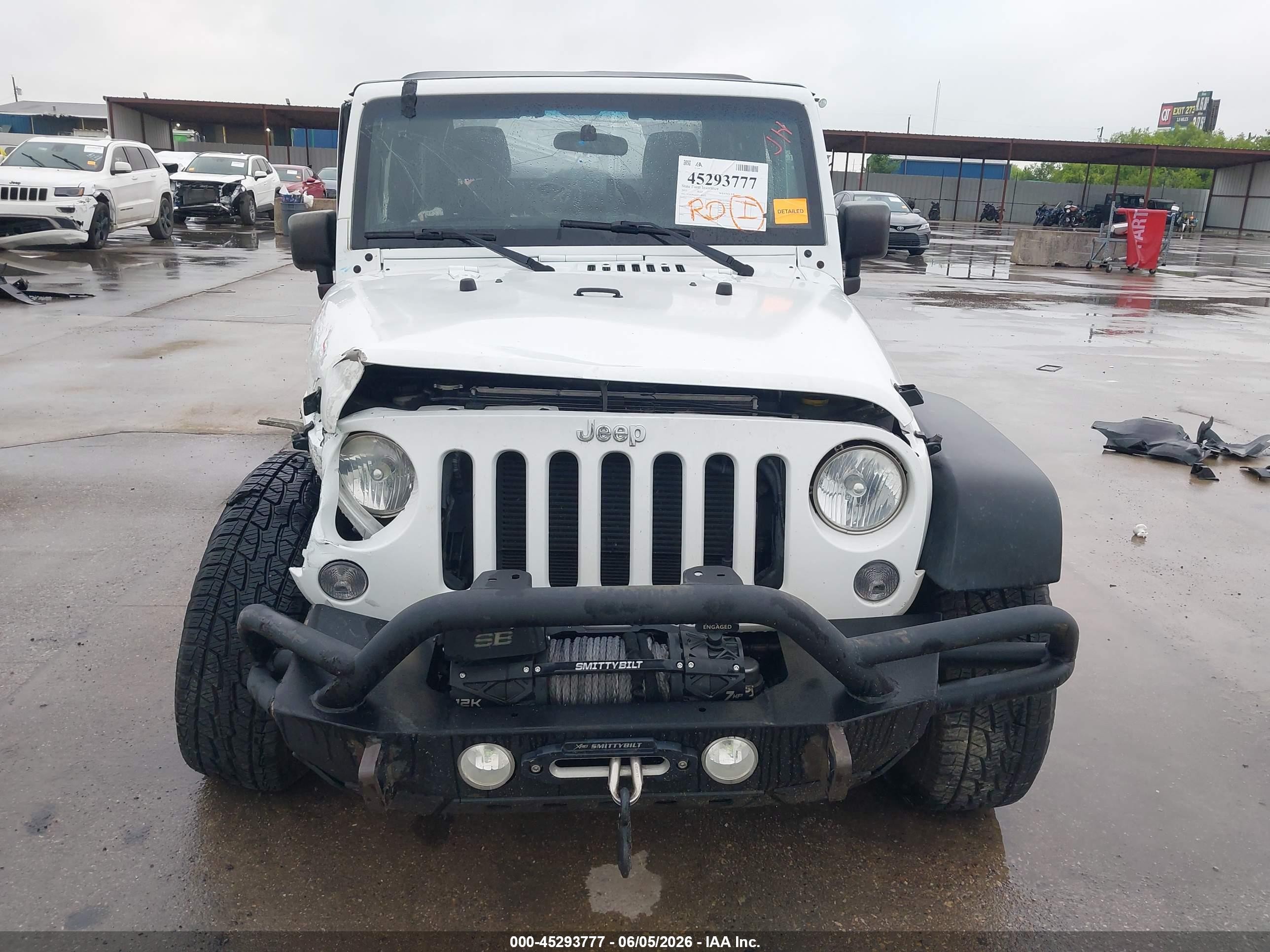 2015 Jeep Wrangler Sport White vin: 1C4AJWAG1FL583122