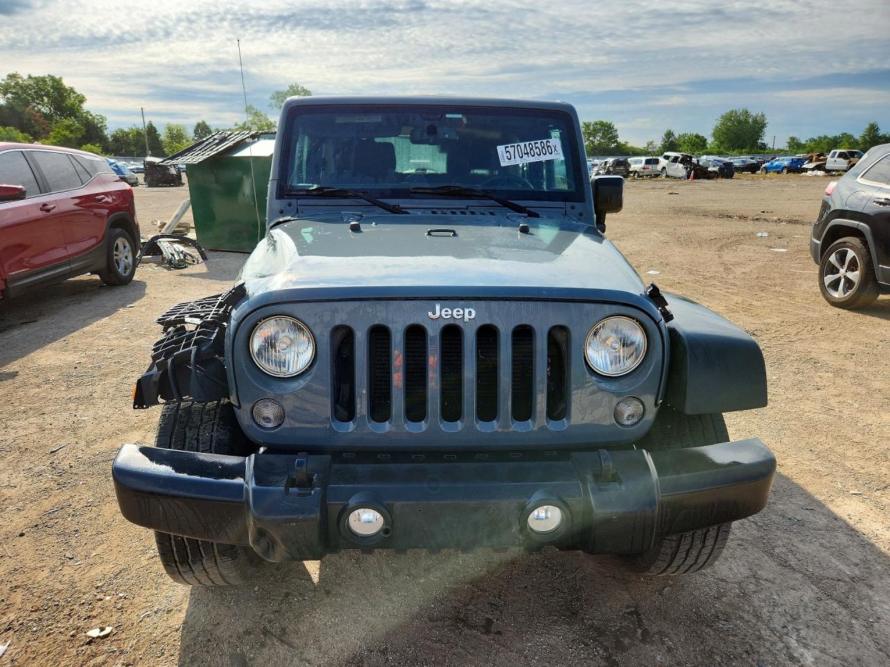 2015 Jeep Wrangler Sport Gray vin: 1C4AJWAG1FL659650
