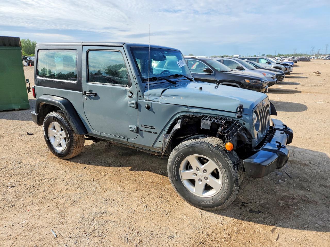 2015 Jeep Wrangler Sport Gray vin: 1C4AJWAG1FL659650
