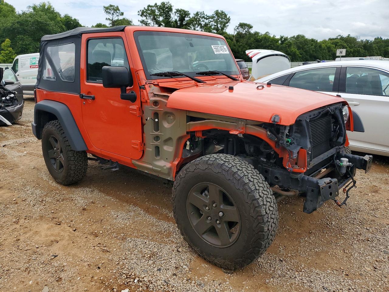 2015 Jeep Wrangler Sport Orange vin: 1C4AJWAG1FL660846