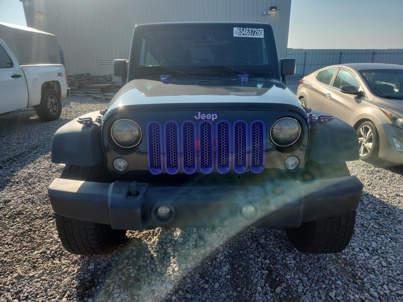 2015 Jeep Wrangler Sport Black vin: 1C4AJWAG1FL740731 Damage: Grille, Aftermarket, Acceptable