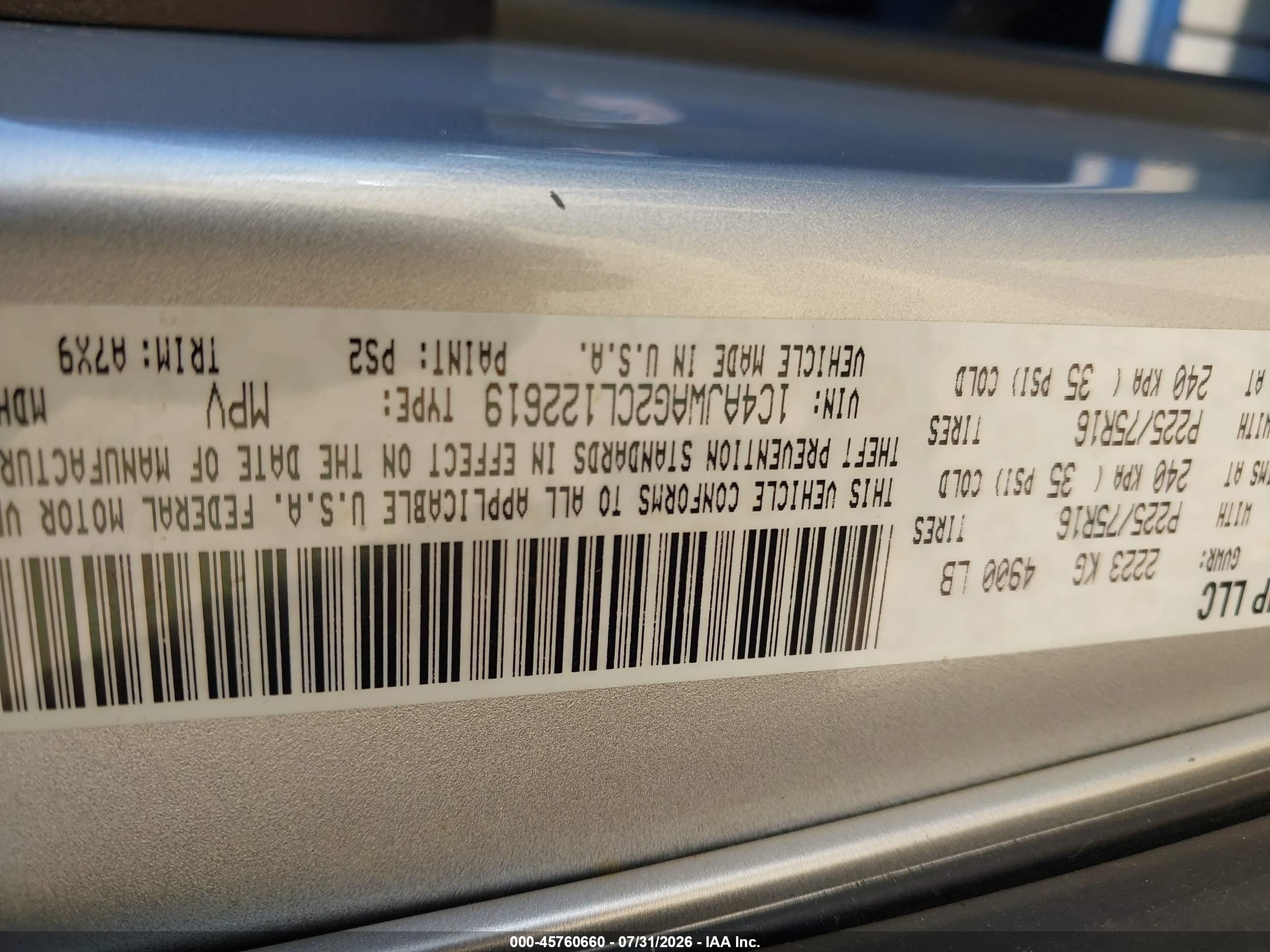 2012 Jeep Wrangler Sport Silver vin: 1C4AJWAG2CL122619
