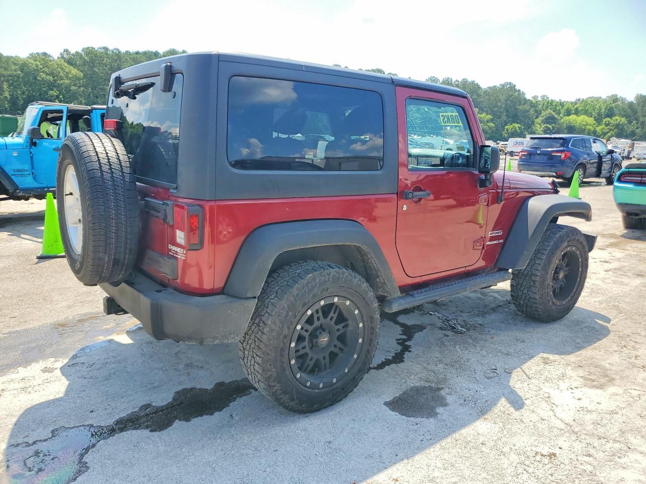 2012 Jeep Wrangler Sport Burgundy vin: 1C4AJWAG2CL184599