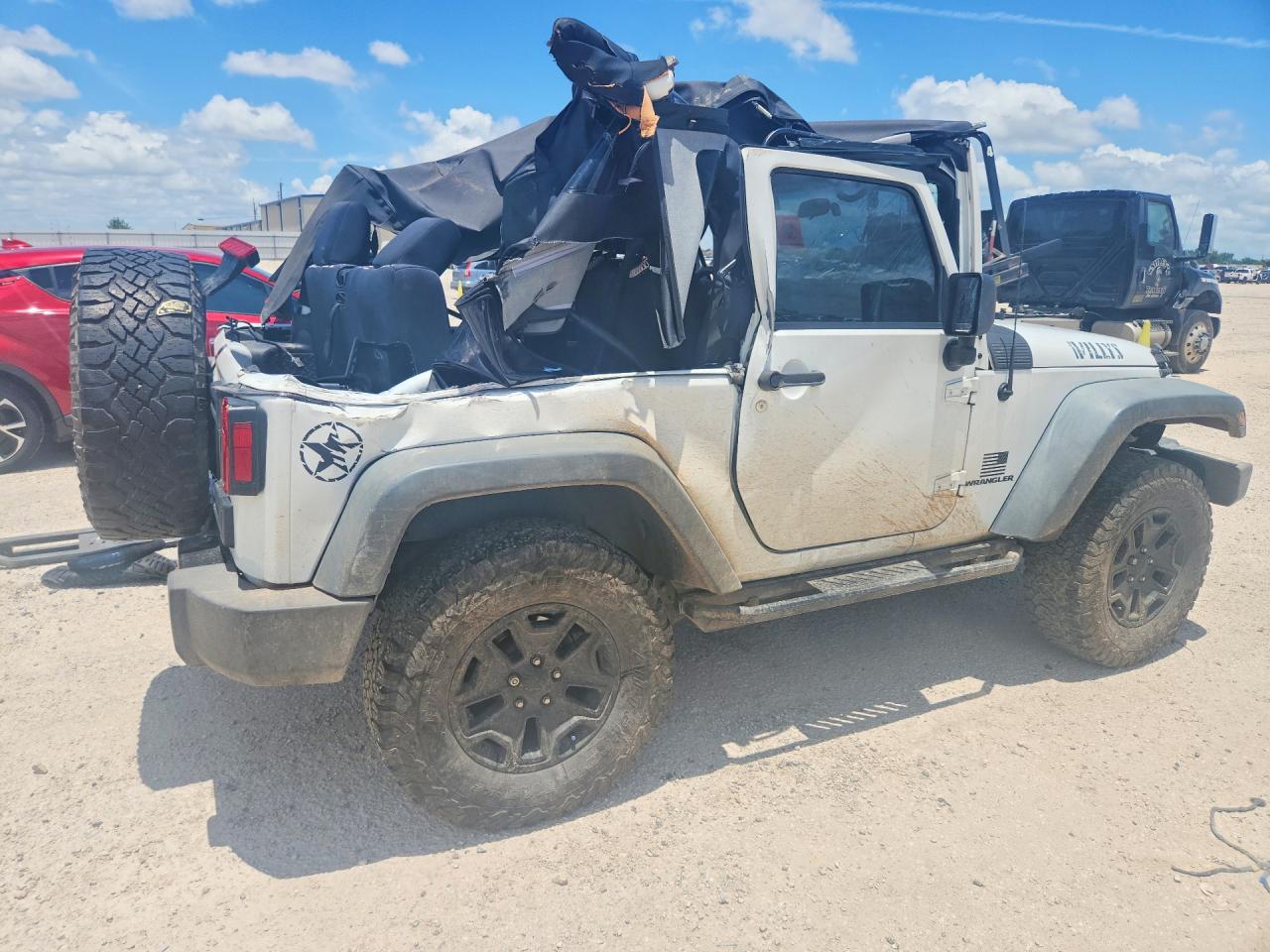 2014 Jeep Wrangler Sport White vin: 1C4AJWAG2EL254394