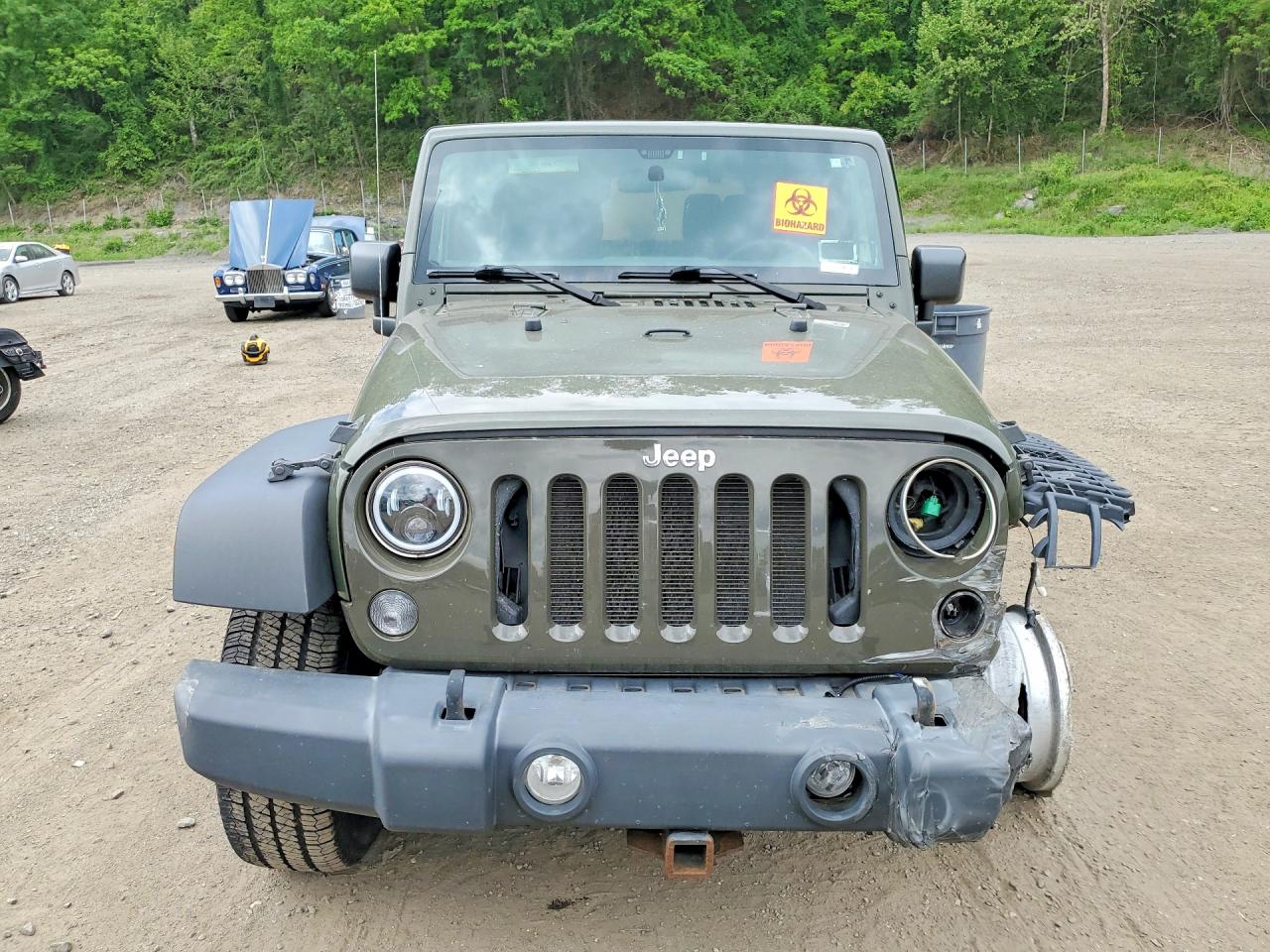 2015 Jeep Wrangler Sport Green vin: 1C4AJWAG2FL690938