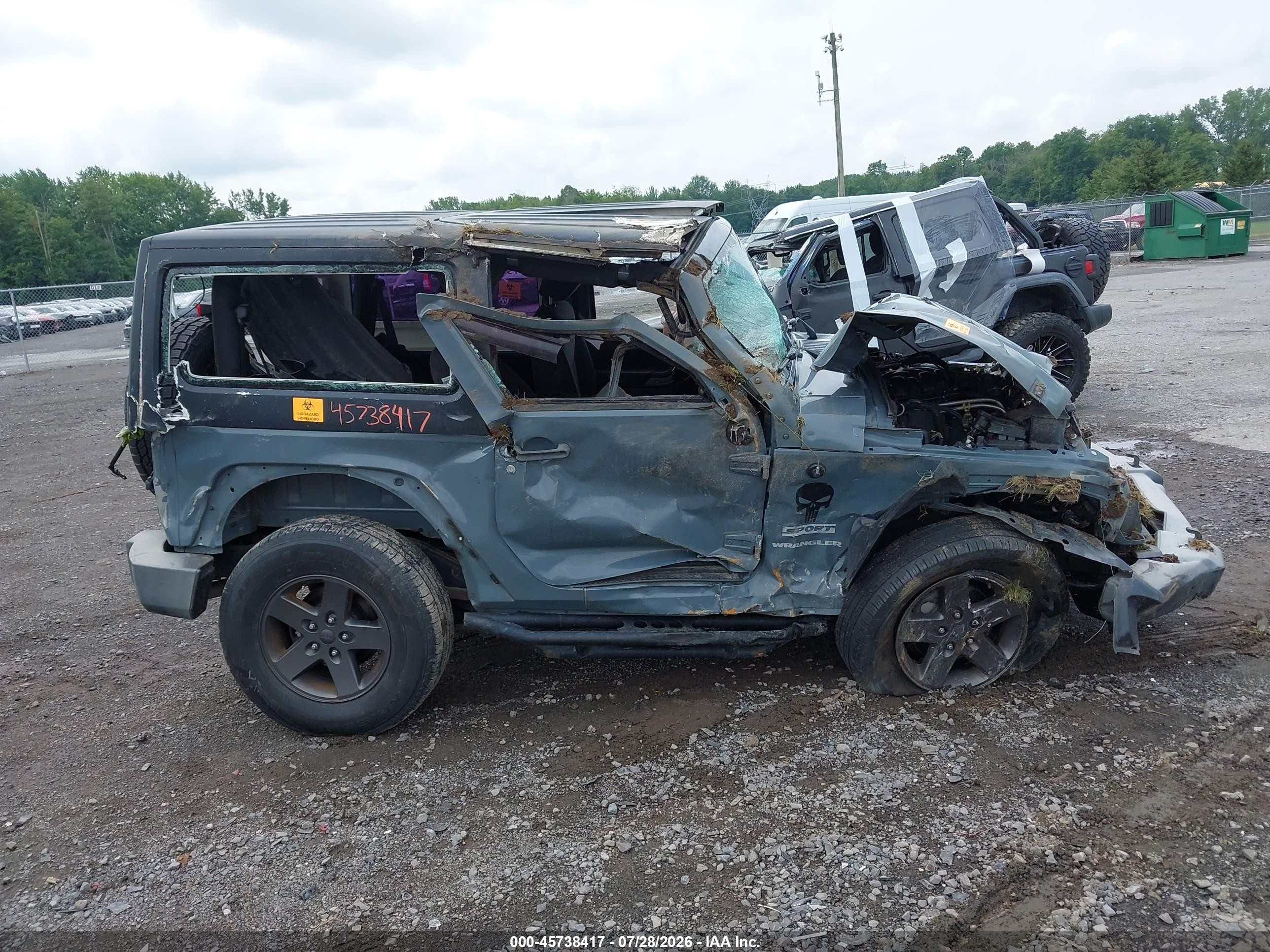 2015 Jeep Wrangler Sport Blue vin: 1C4AJWAG2FL729799