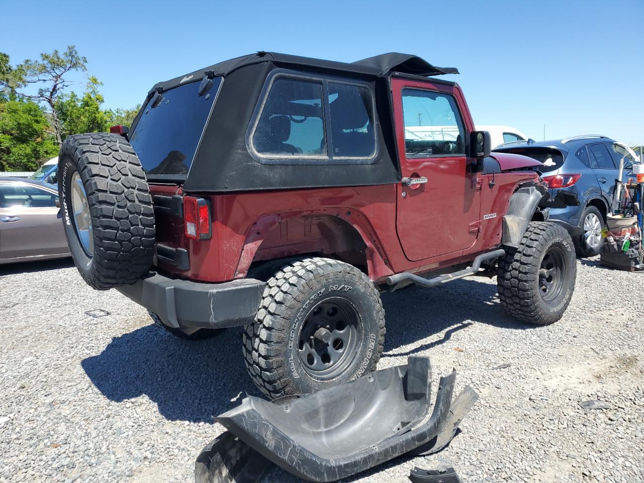 2012 Jeep Wrangler Sport Burgundy vin: 1C4AJWAG3CL109457