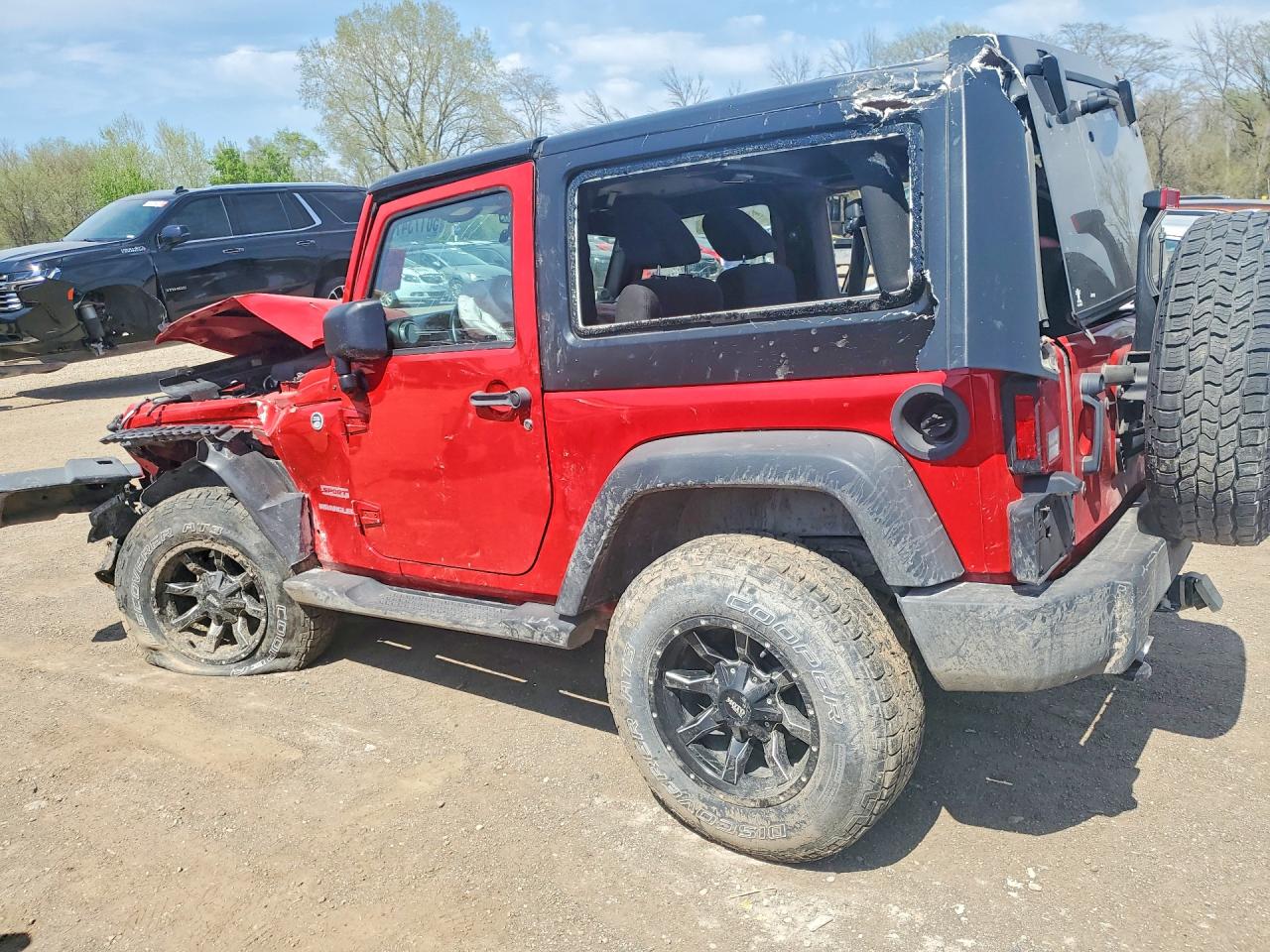2012 Jeep Wrangler Sport Red vin: 1C4AJWAG3CL231252