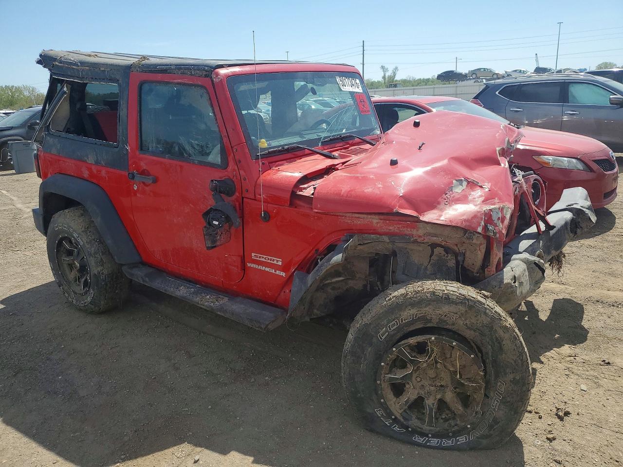 2012 Jeep Wrangler Sport Red vin: 1C4AJWAG3CL231252