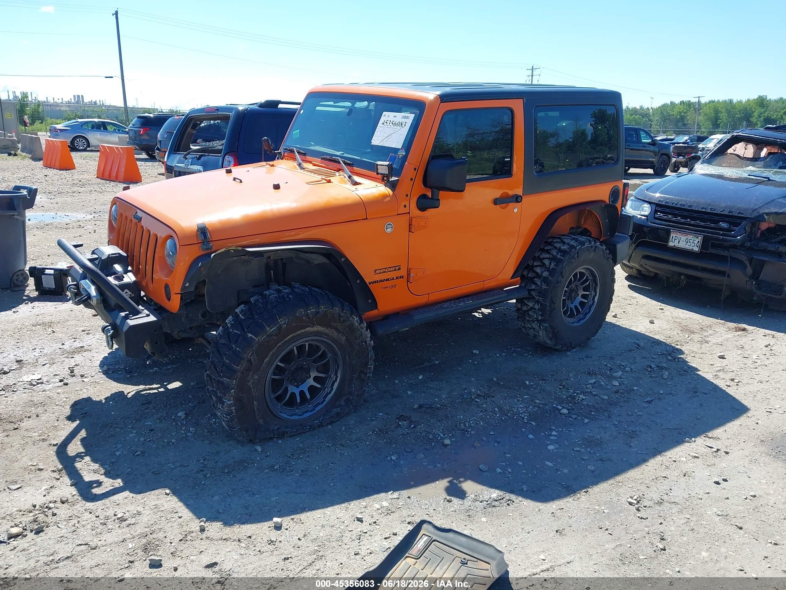 2013 Jeep Wrangler Sport Orange vin: 1C4AJWAG3DL545159