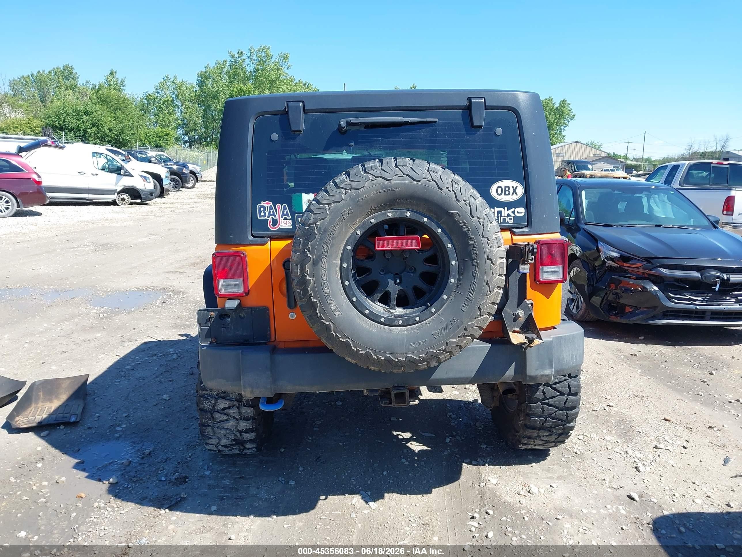 2013 Jeep Wrangler Sport Orange vin: 1C4AJWAG3DL545159