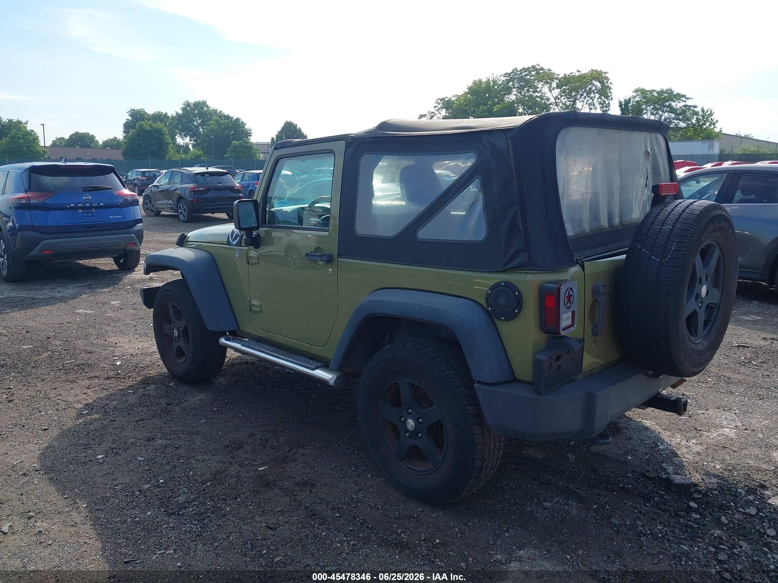 2013 Jeep Wrangler Sport Green vin: 1C4AJWAG3DL701572