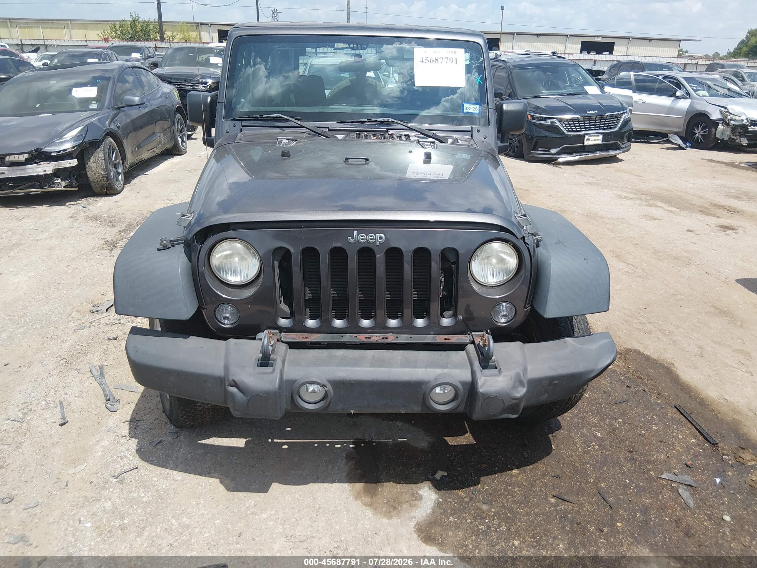 2014 Jeep Wrangler Sport Серый vin: 1C4AJWAG3EL179284