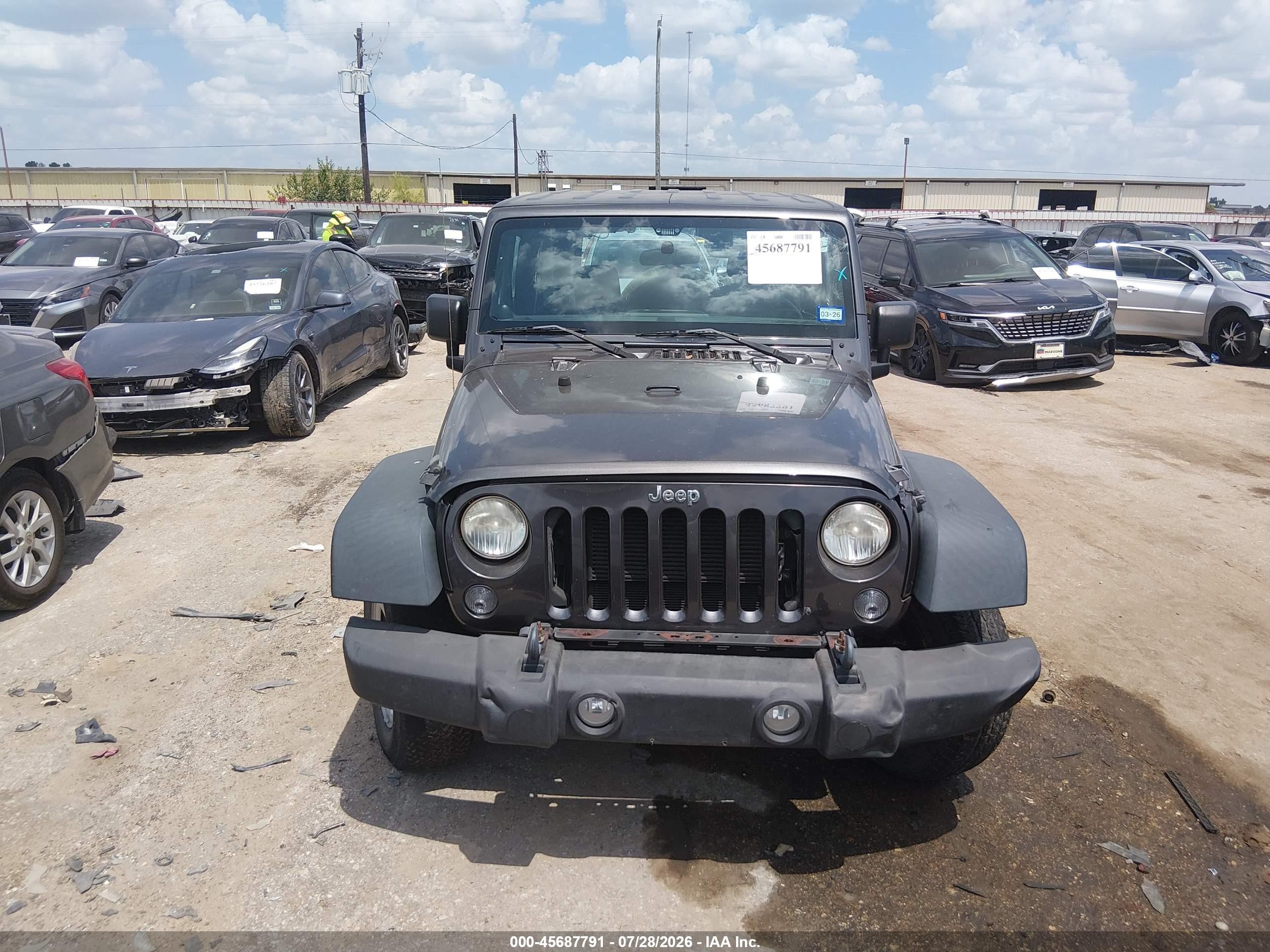 2014 Jeep Wrangler Sport Серый vin: 1C4AJWAG3EL179284