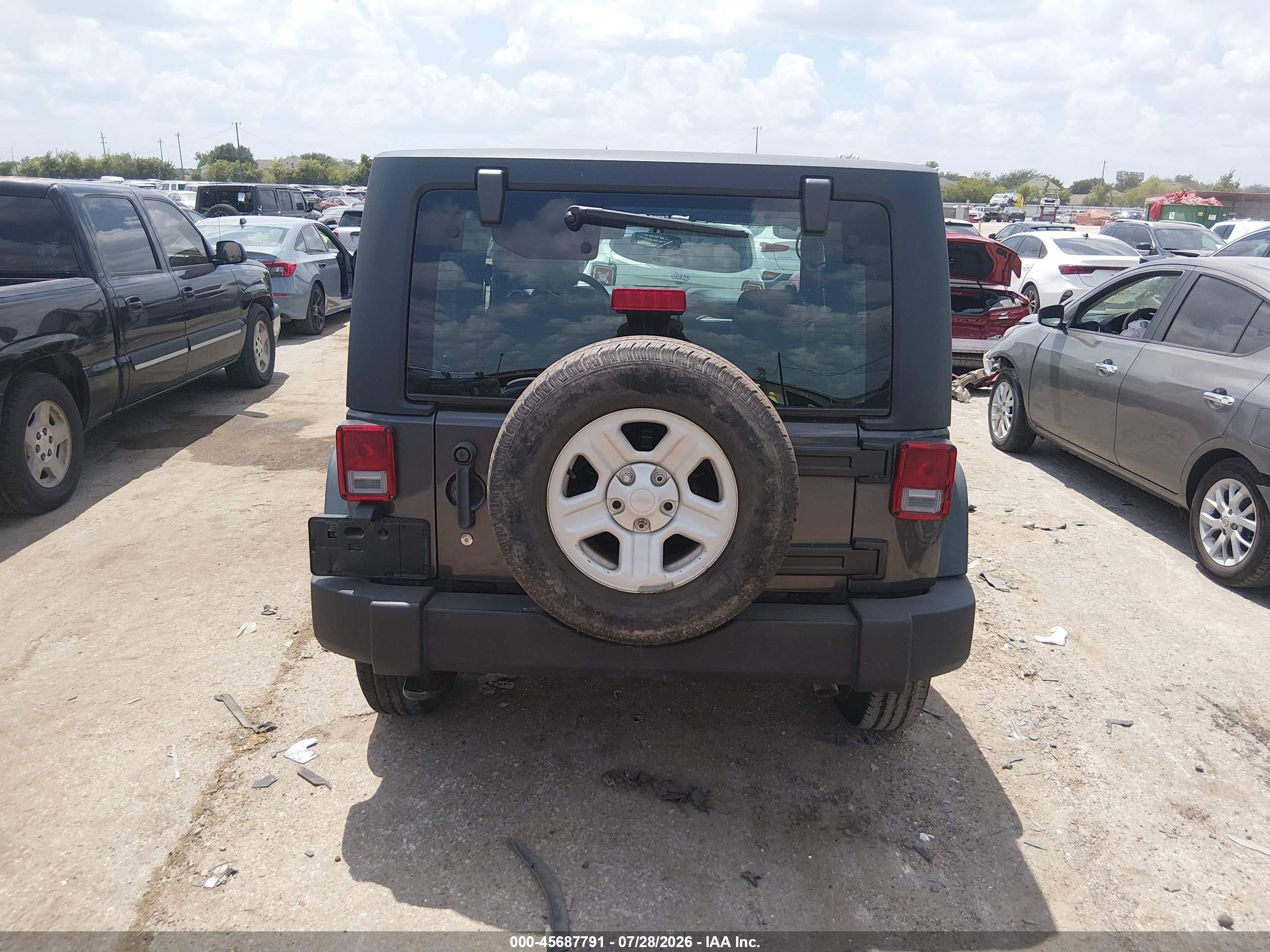 2014 Jeep Wrangler Sport Серый vin: 1C4AJWAG3EL179284