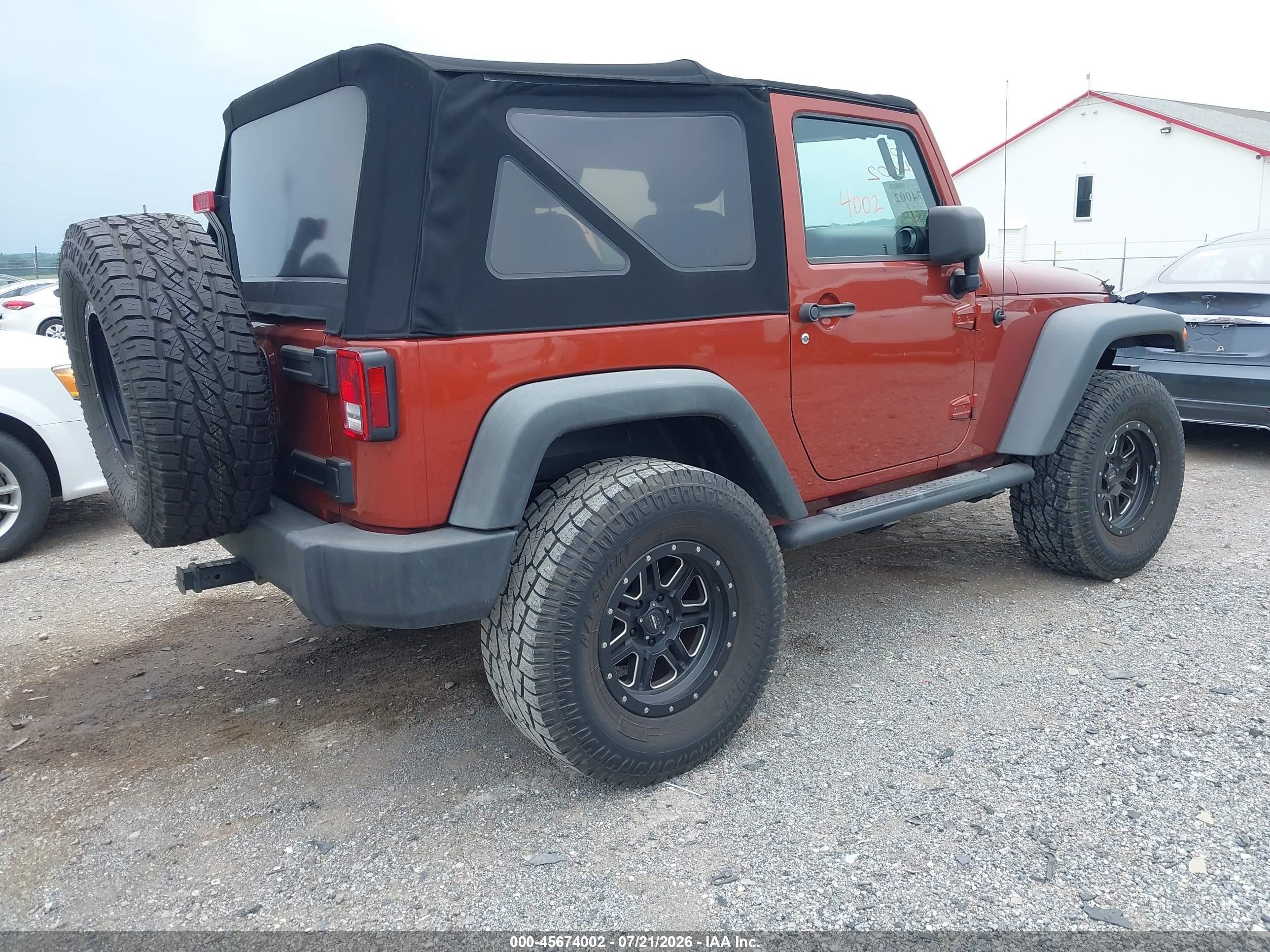 2014 Jeep Wrangler Sport Оранжевый vin: 1C4AJWAG3EL200294