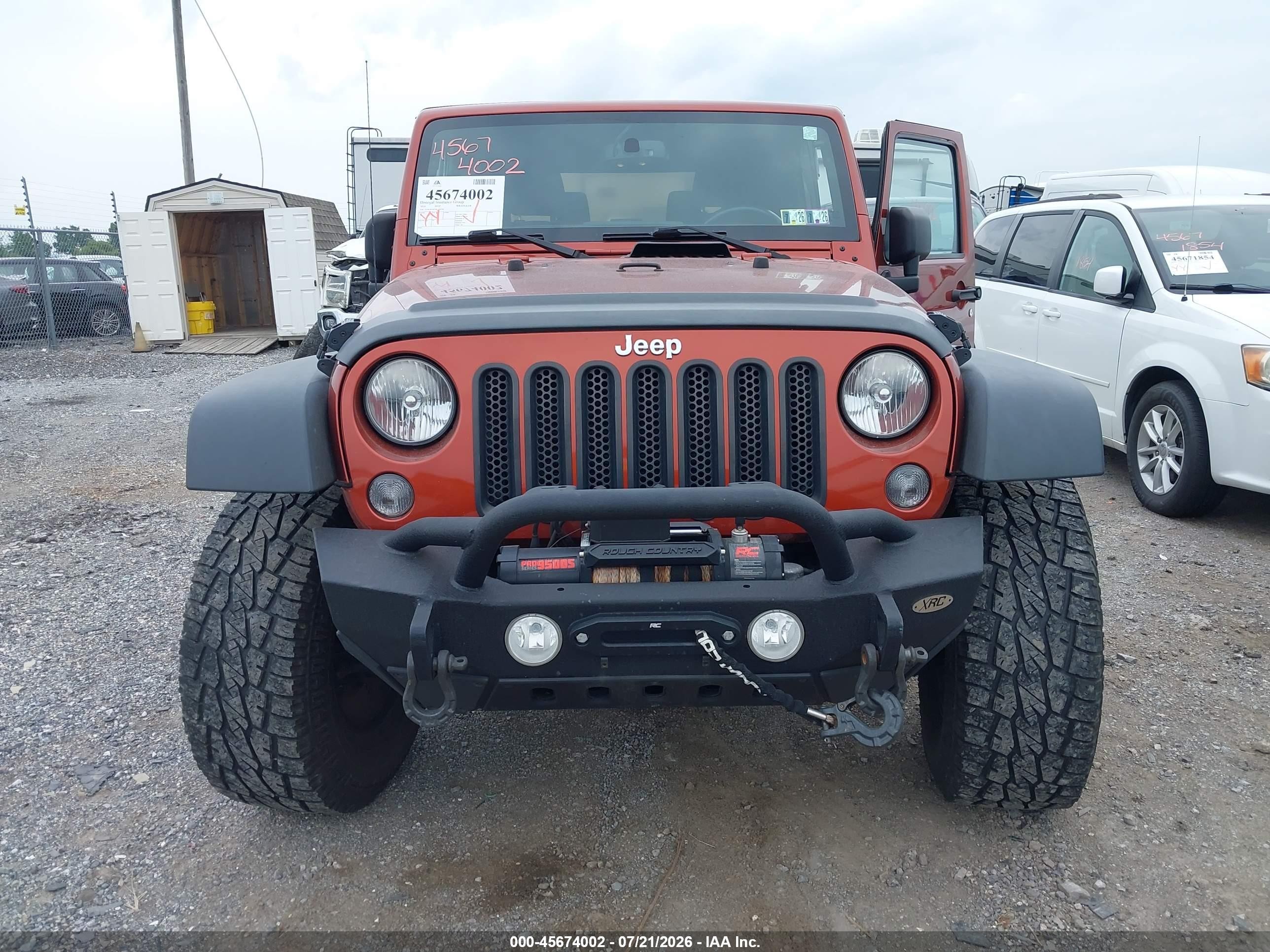 2014 Jeep Wrangler Sport Оранжевый vin: 1C4AJWAG3EL200294