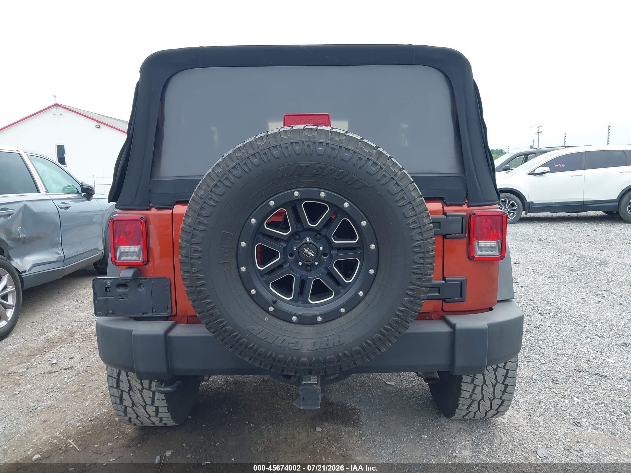 2014 Jeep Wrangler Sport Оранжевый vin: 1C4AJWAG3EL200294