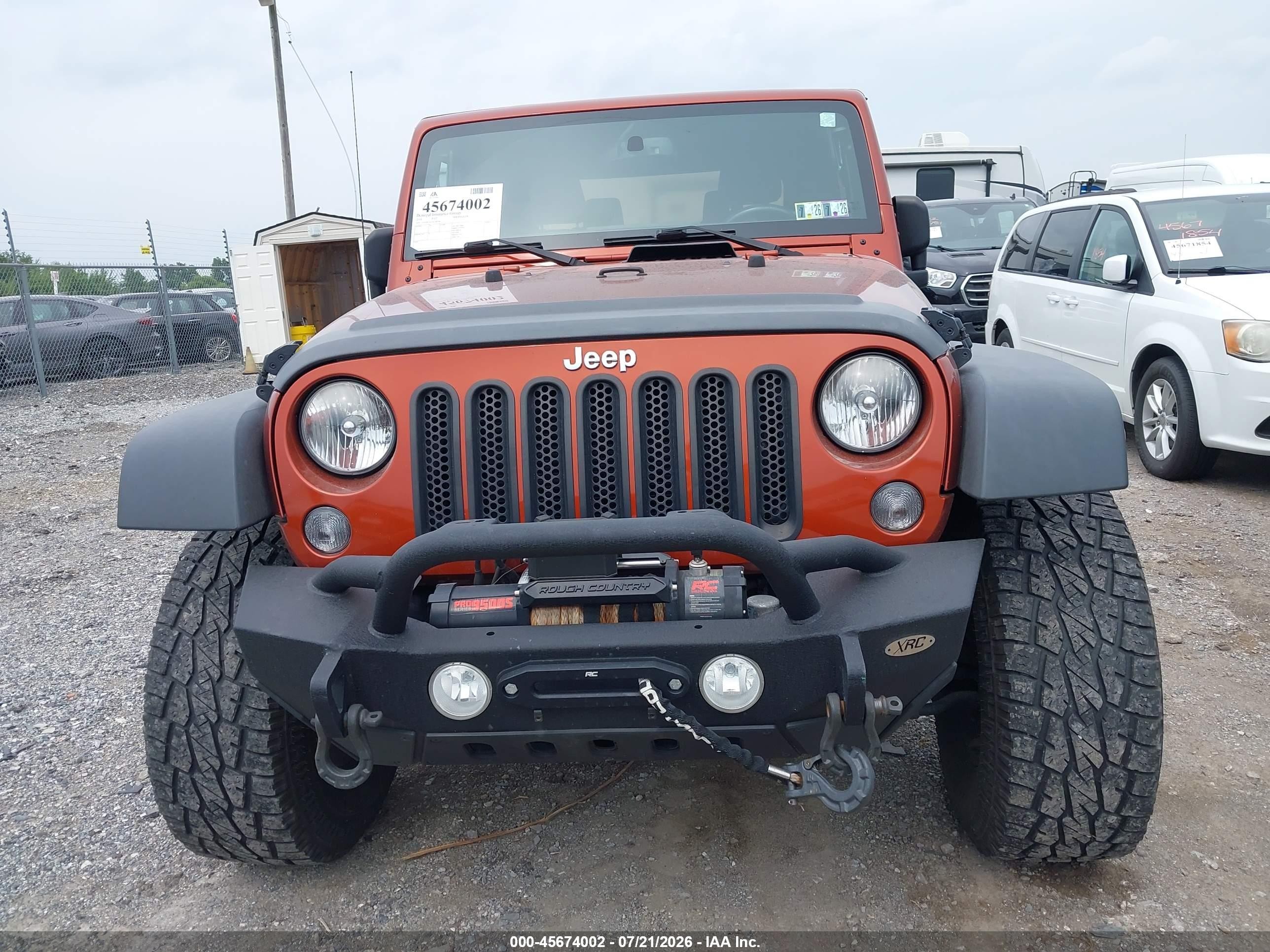 2014 Jeep Wrangler Sport Оранжевый vin: 1C4AJWAG3EL200294