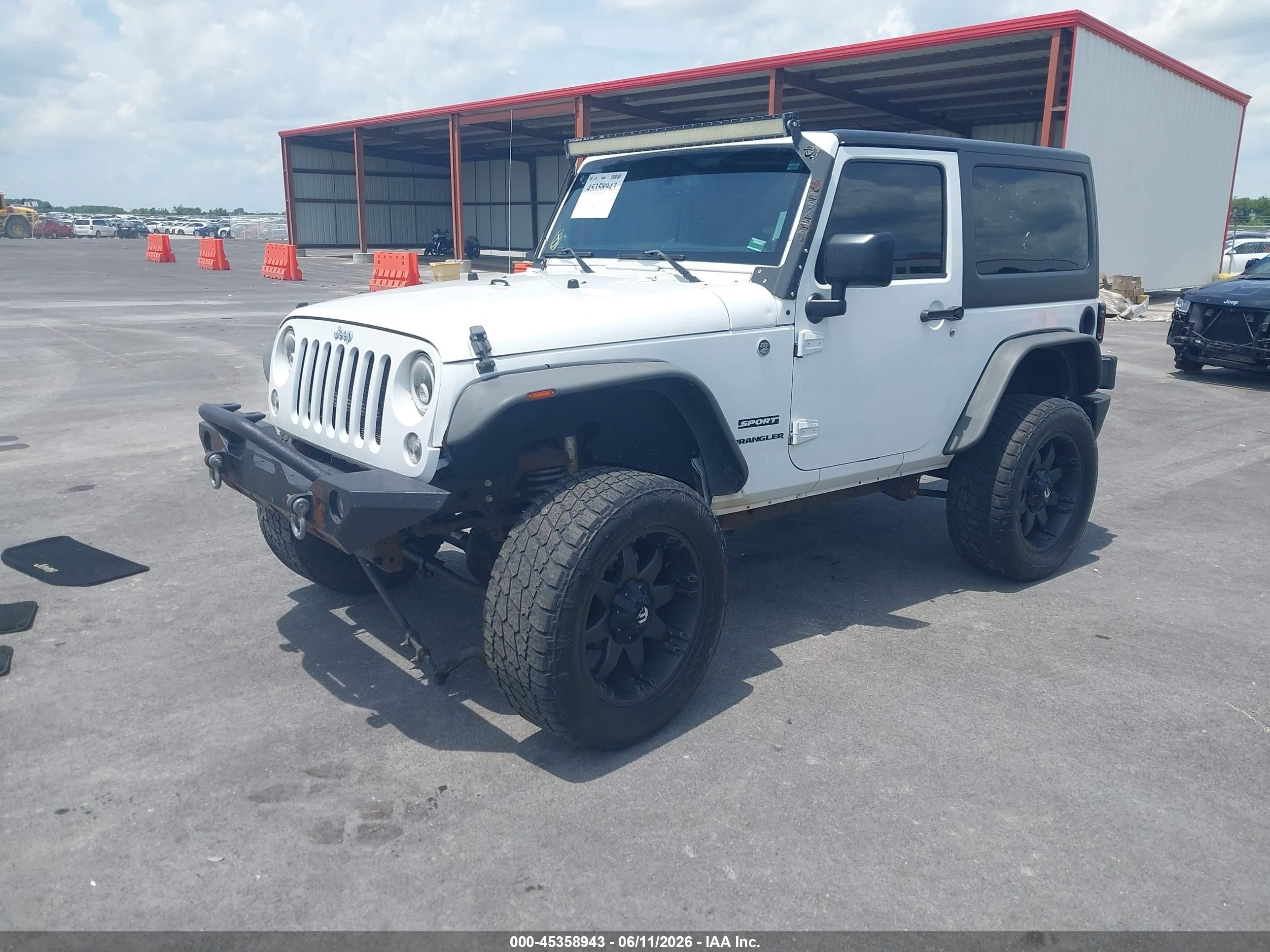2014 Jeep Wrangler Sport Белый vin: 1C4AJWAG3EL249964