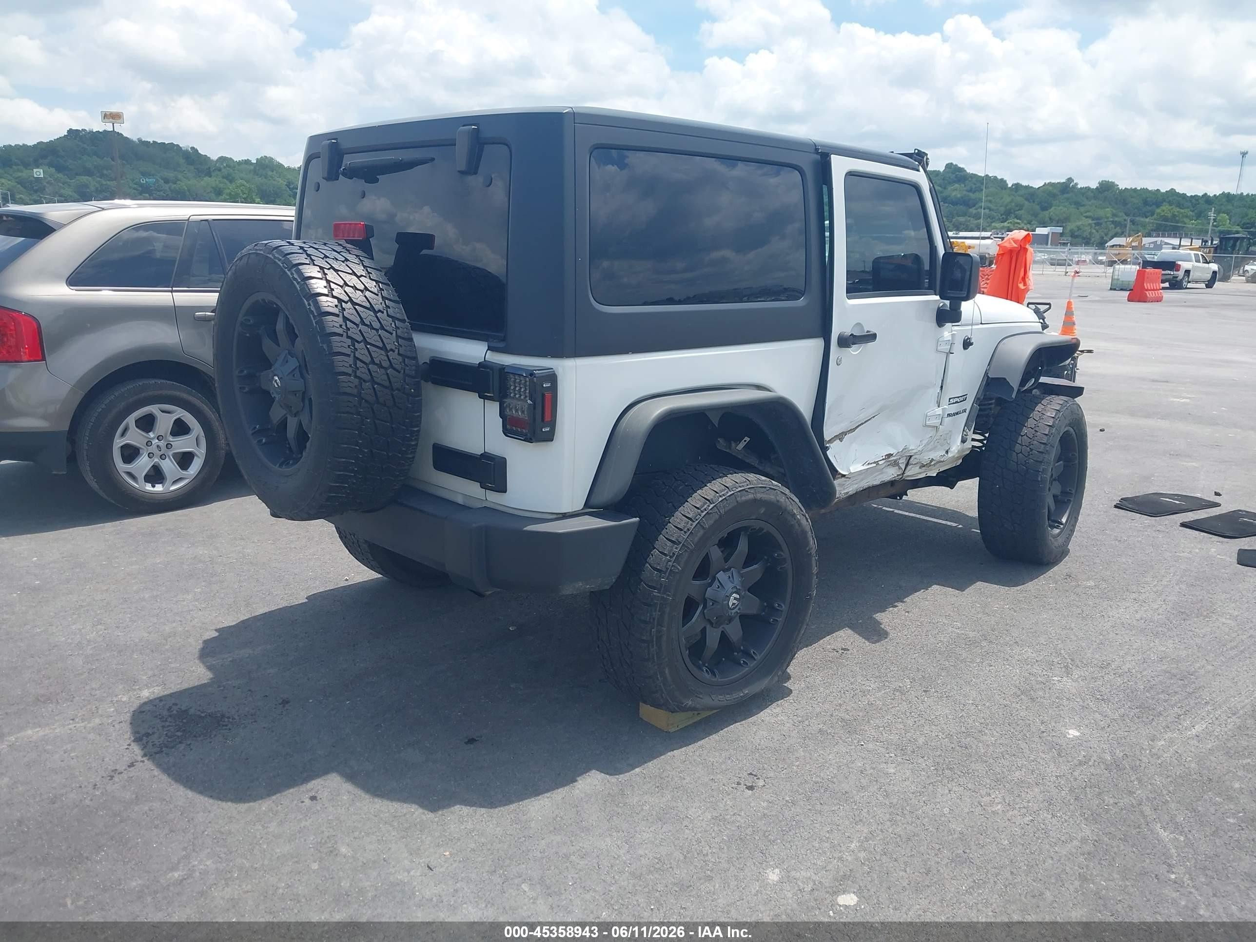 2014 Jeep Wrangler Sport Белый vin: 1C4AJWAG3EL249964