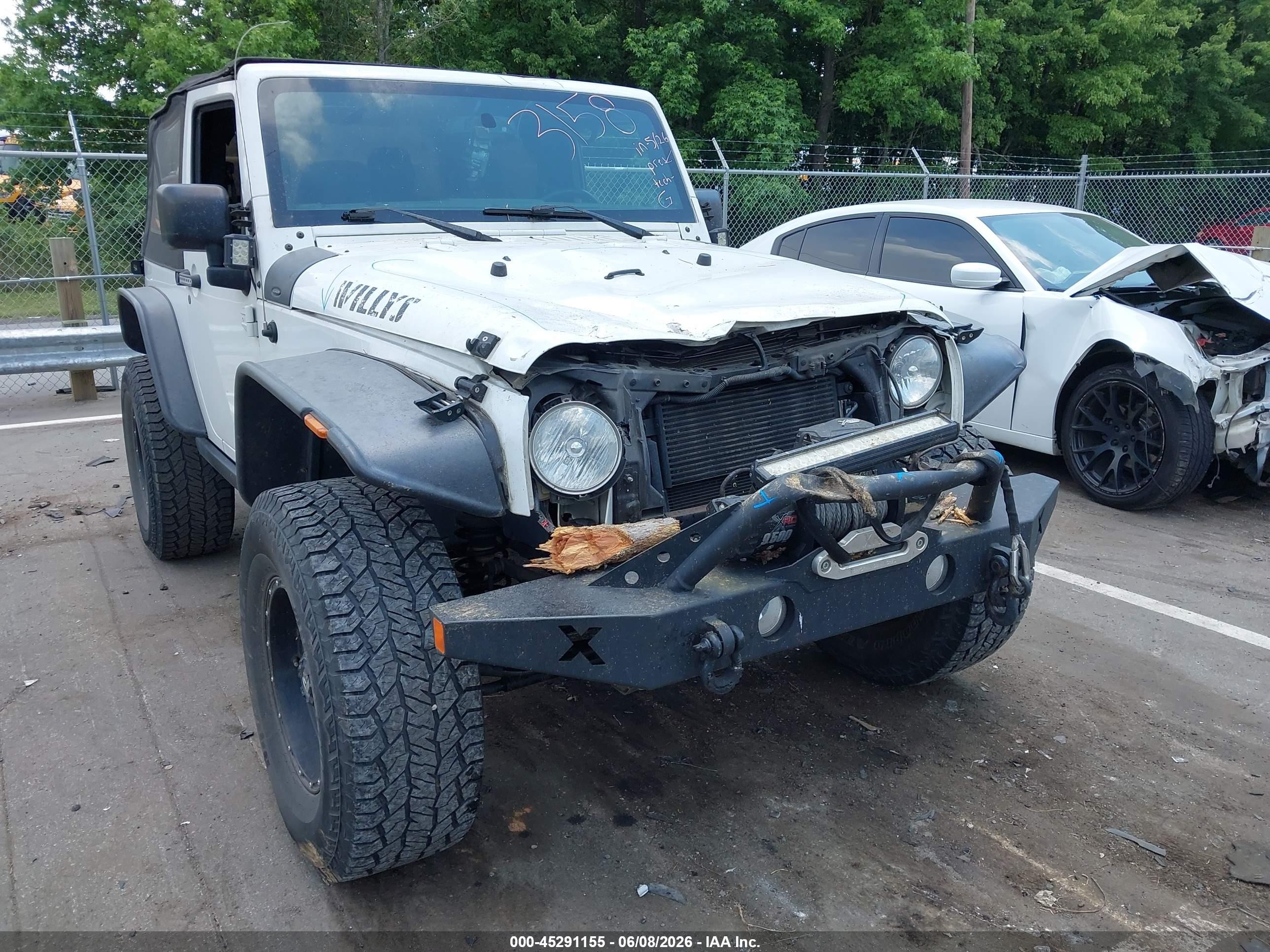 2015 Jeep Wrangler Willys Wheeler White vin: 1C4AJWAG3FL747440