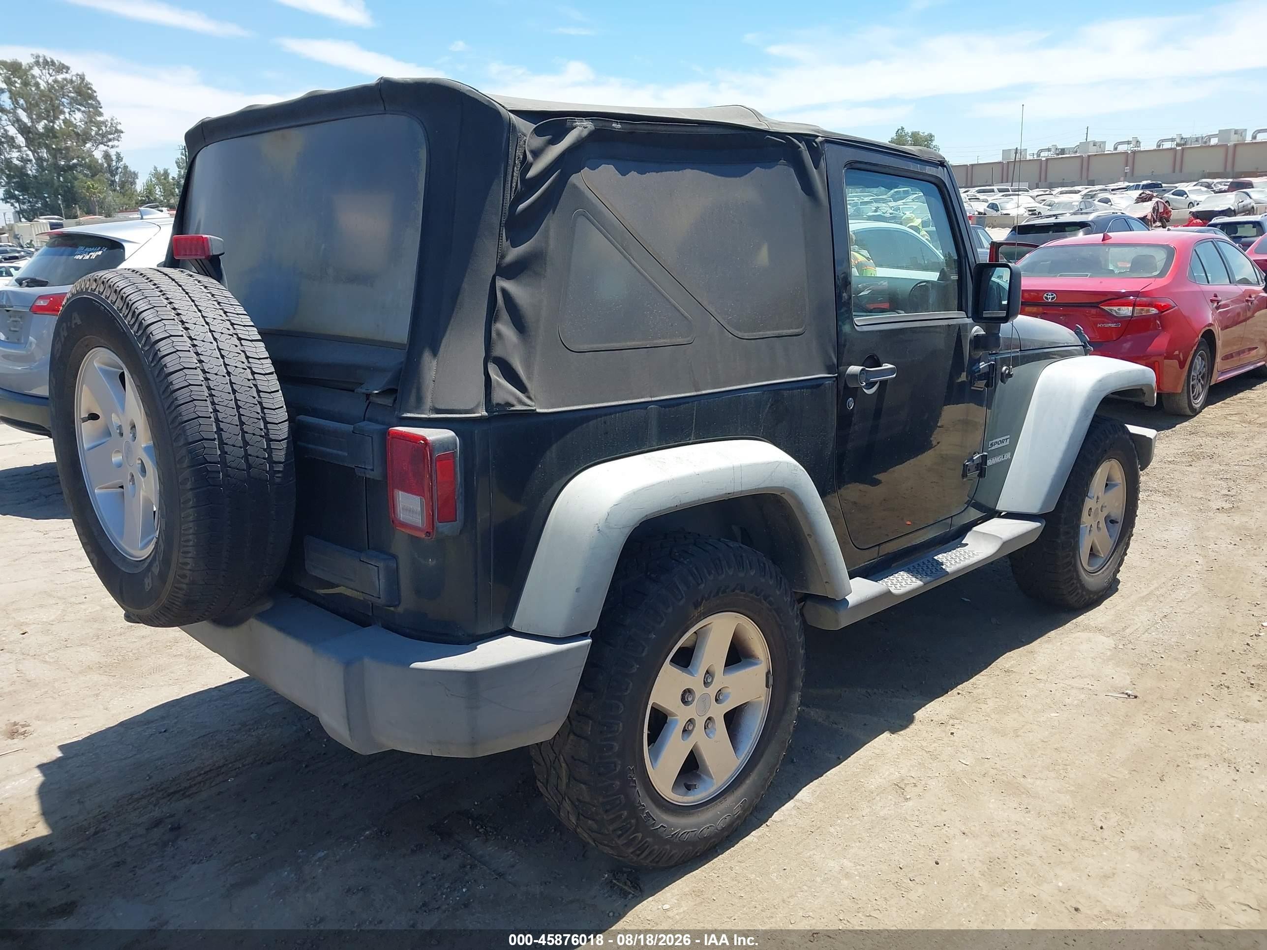 2012 Jeep Wrangler Sport Black vin: 1C4AJWAG4CL138160