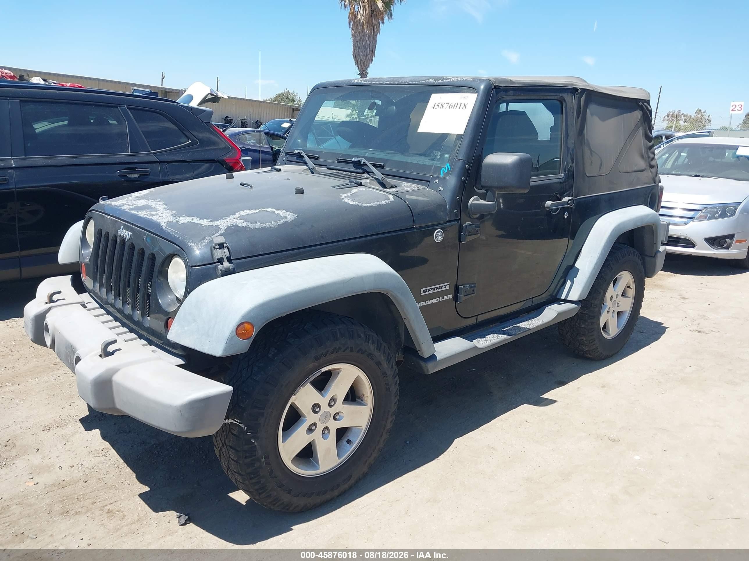 2012 Jeep Wrangler Sport Black vin: 1C4AJWAG4CL138160