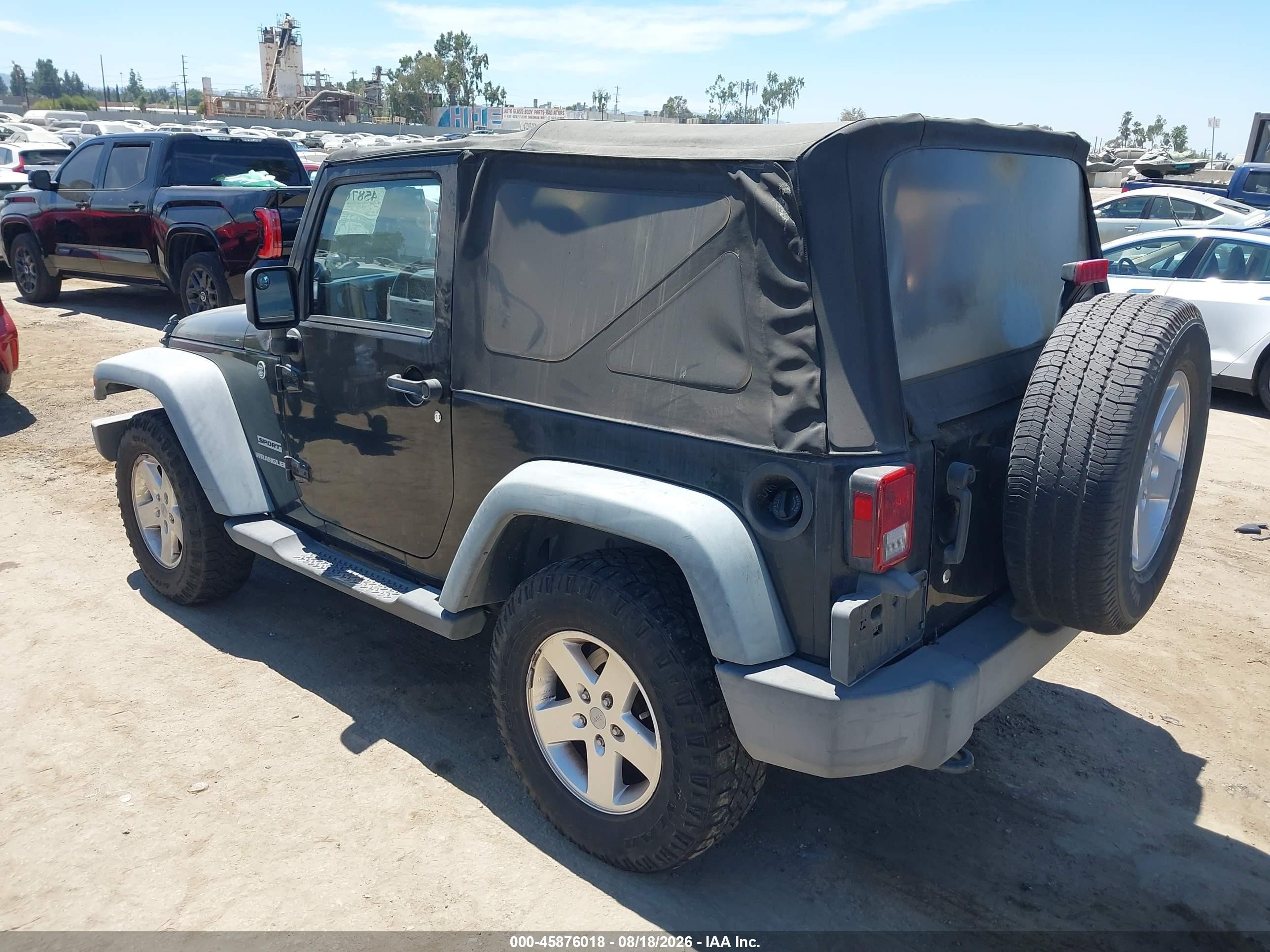 2012 Jeep Wrangler Sport Black vin: 1C4AJWAG4CL138160