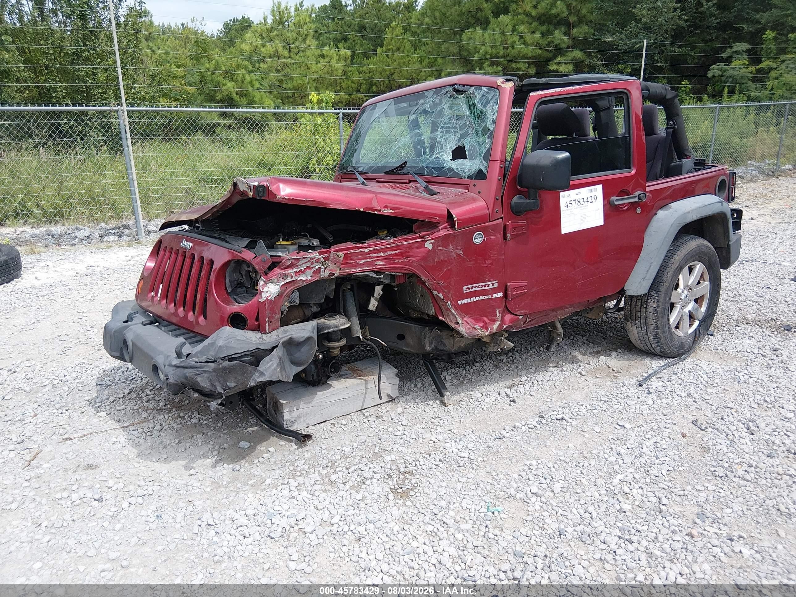 2013 Jeep Wrangler Sport Красный vin: 1C4AJWAG4DL606261