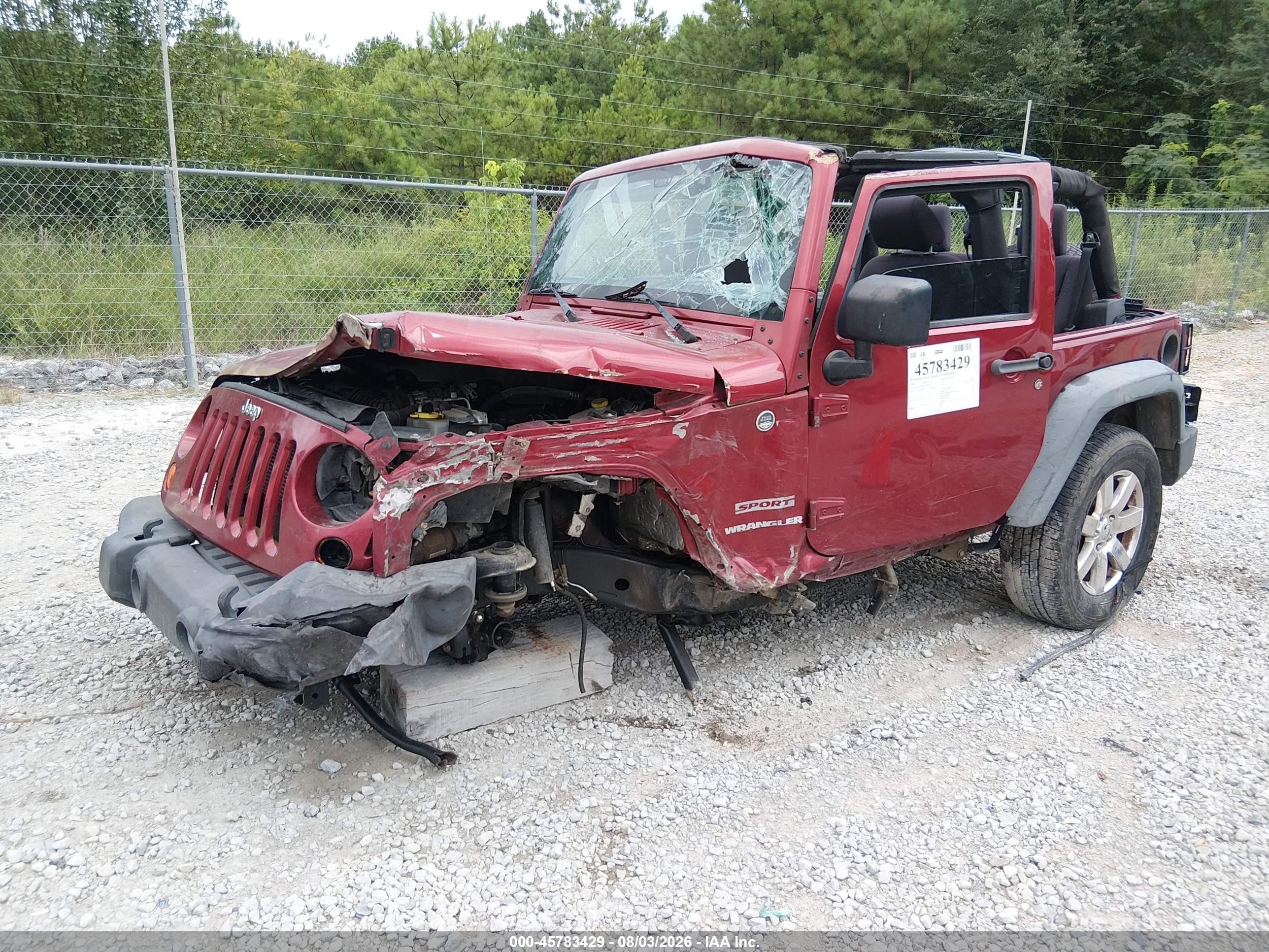 2013 Jeep Wrangler Sport Красный vin: 1C4AJWAG4DL606261
