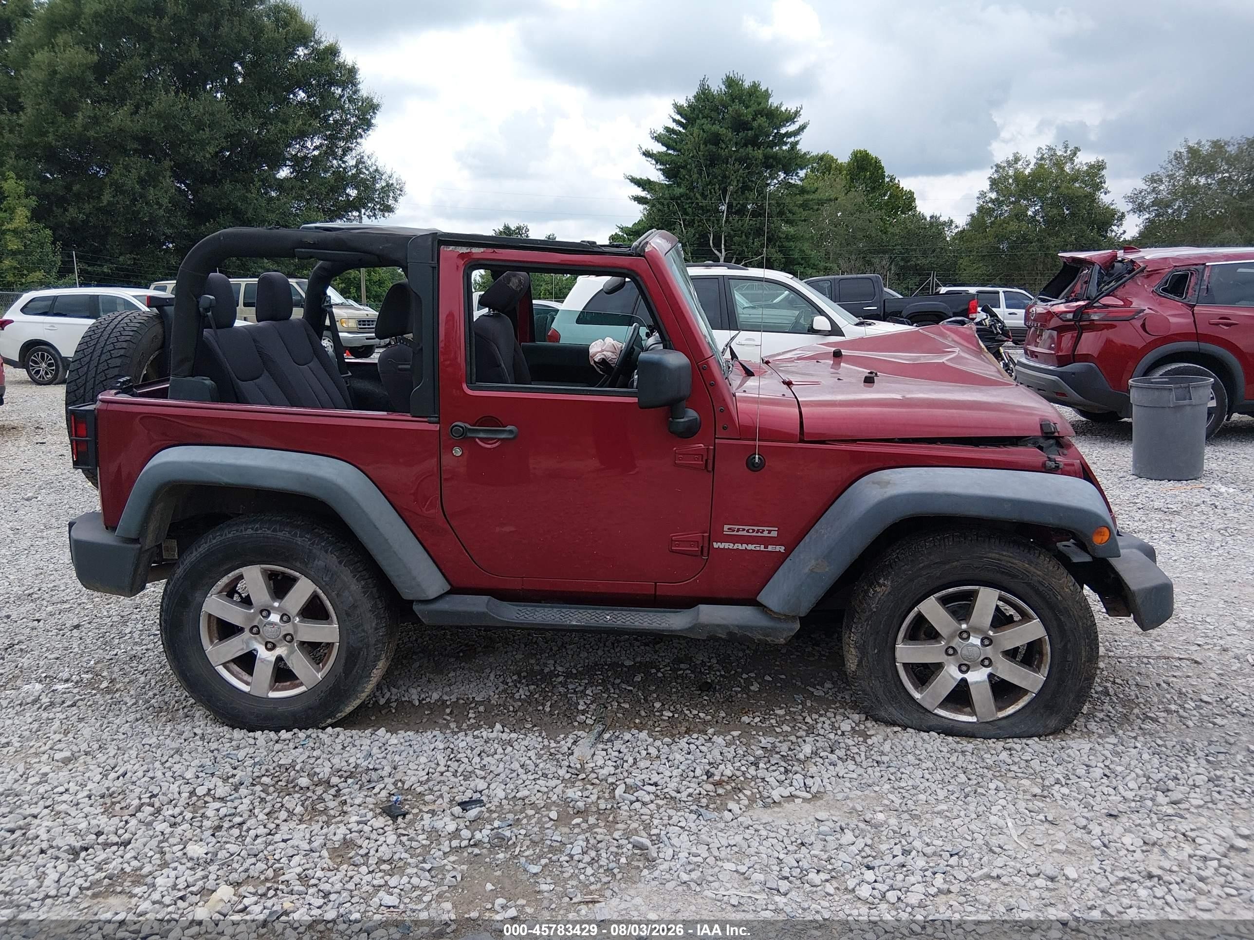 2013 Jeep Wrangler Sport Красный vin: 1C4AJWAG4DL606261