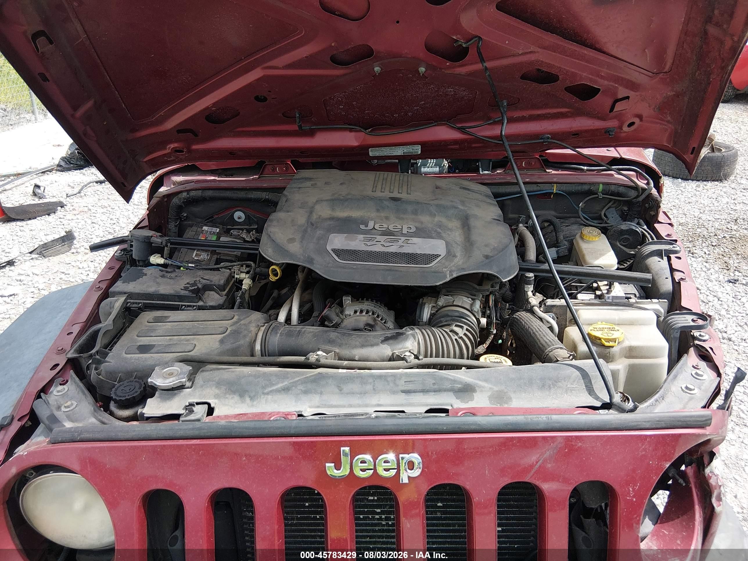 2013 Jeep Wrangler Sport Красный vin: 1C4AJWAG4DL606261