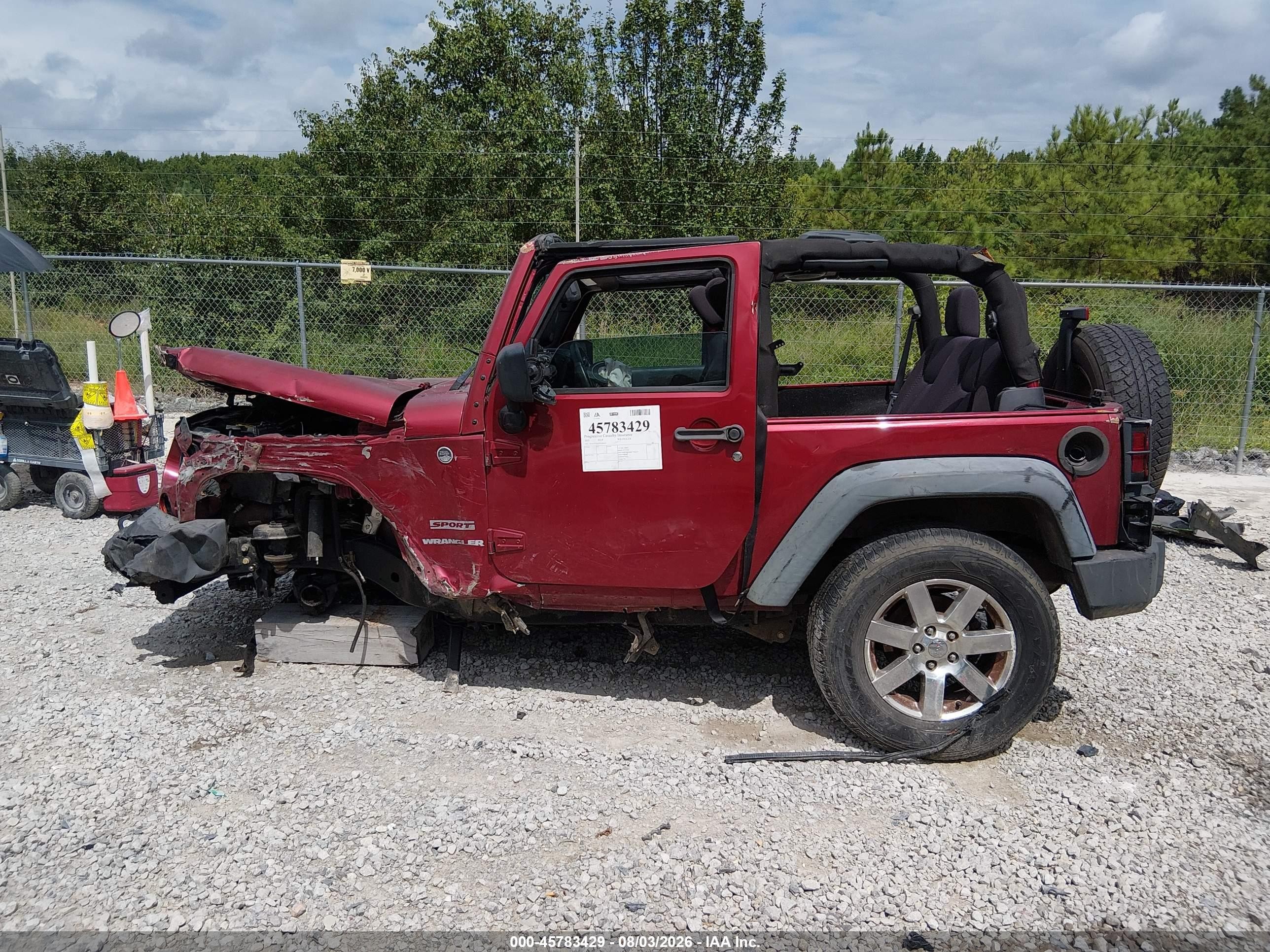 2013 Jeep Wrangler Sport Красный vin: 1C4AJWAG4DL606261