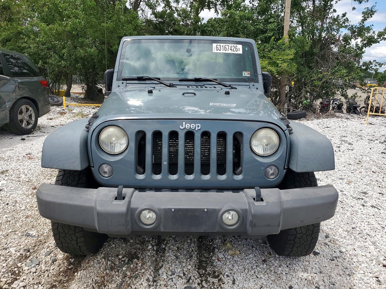 2014 Jeep Wrangler Sport Gray vin: 1C4AJWAG4EL107087